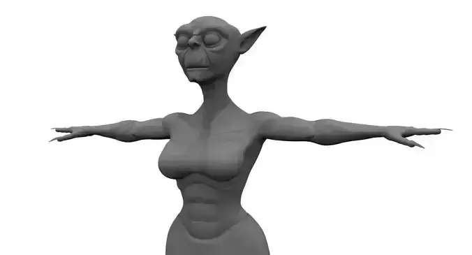 ghost 3d model female figure