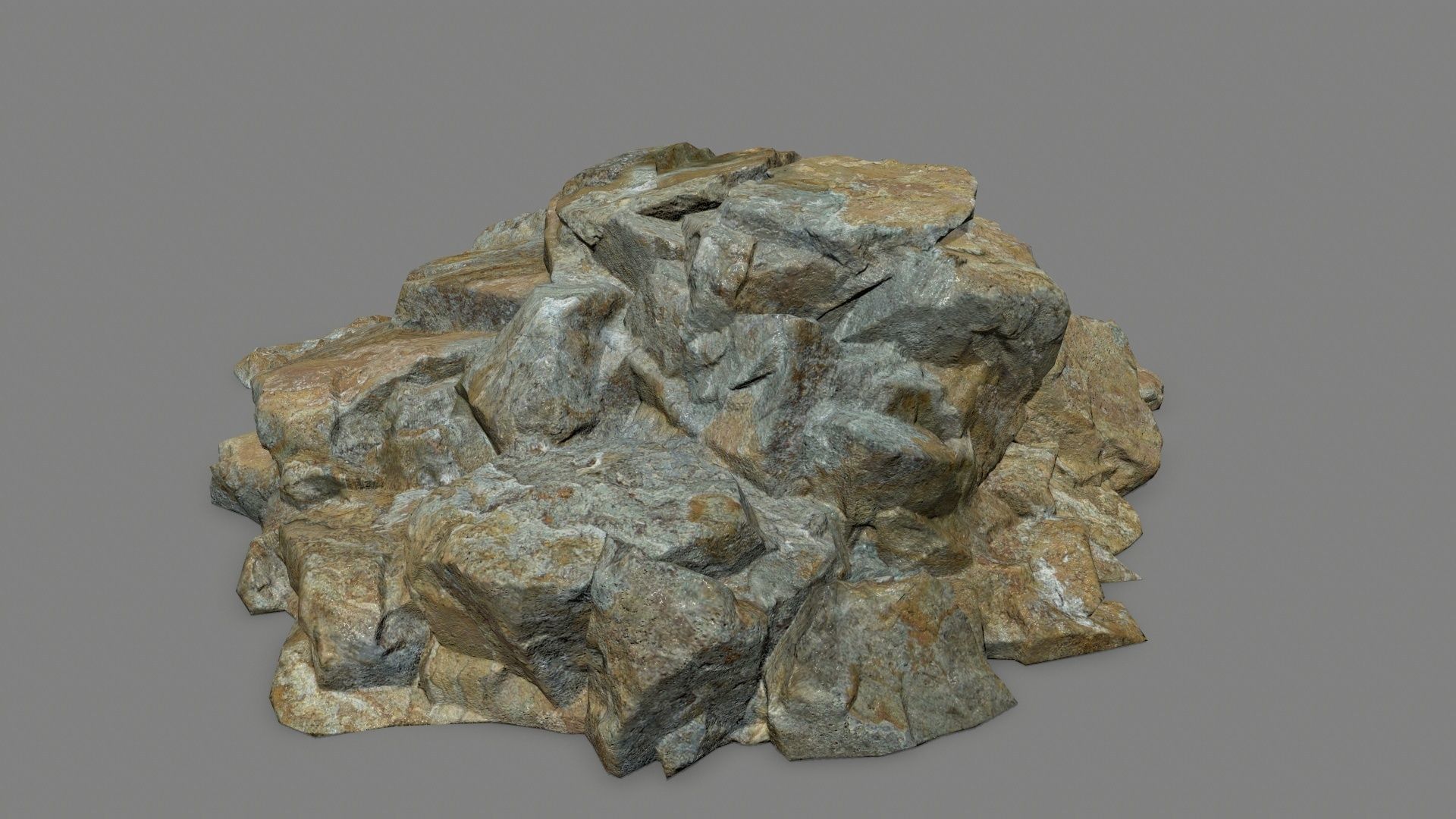 rocks rock Low-poly 3D model_28