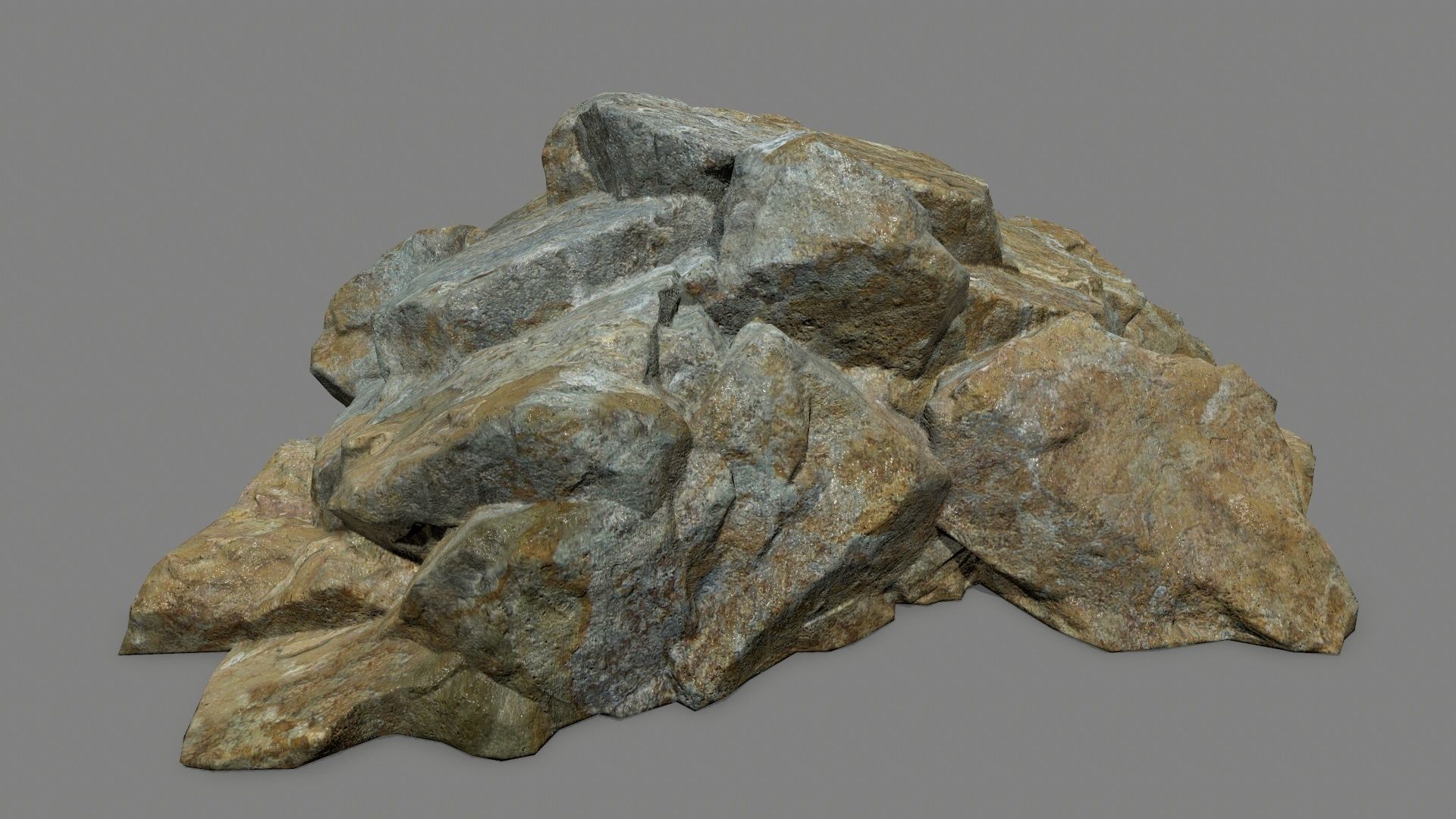 rocks rock Low-poly 3D model_26