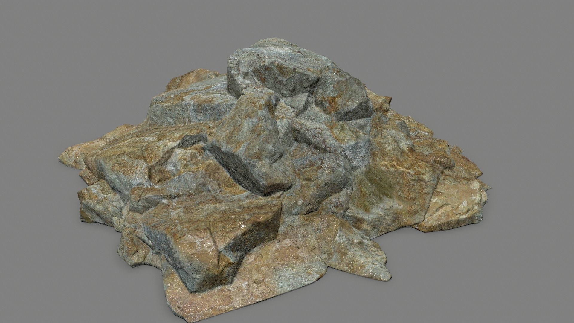 rocks rock Low-poly 3D model_23
