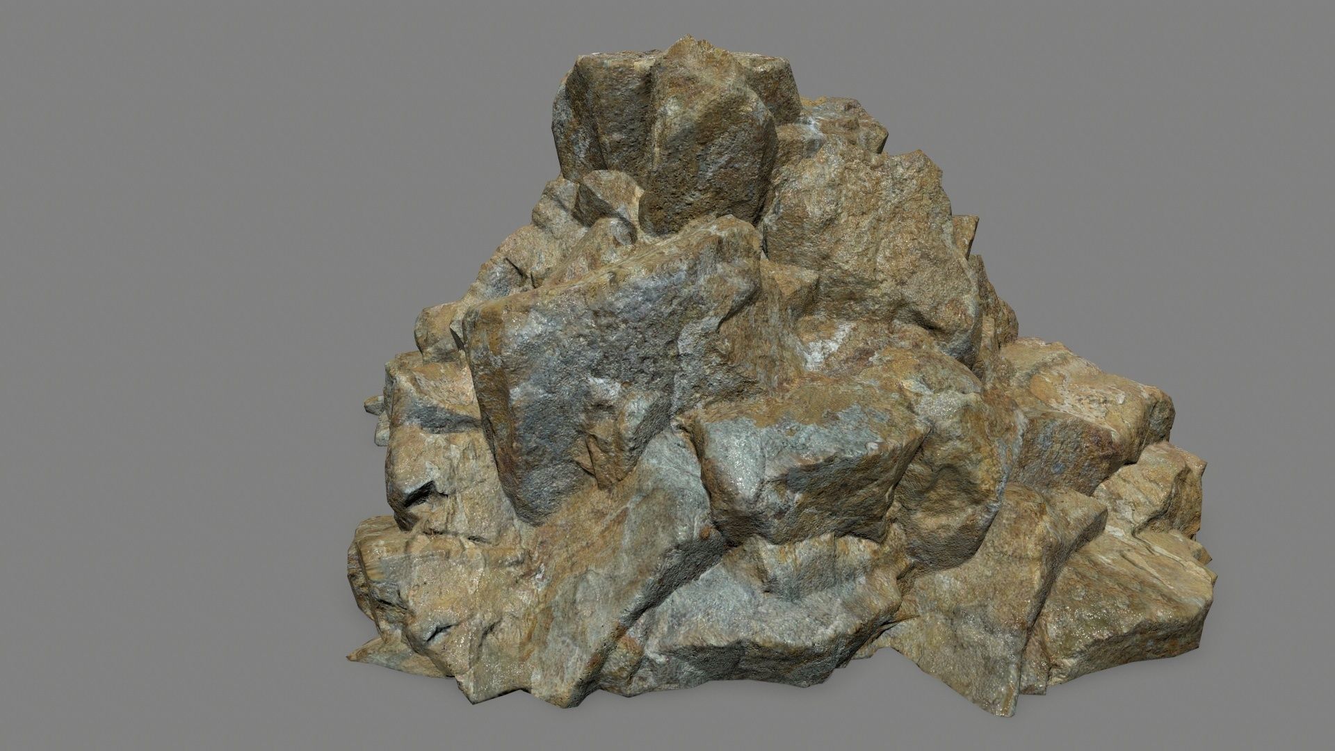 rocks rock Low-poly 3D model_37
