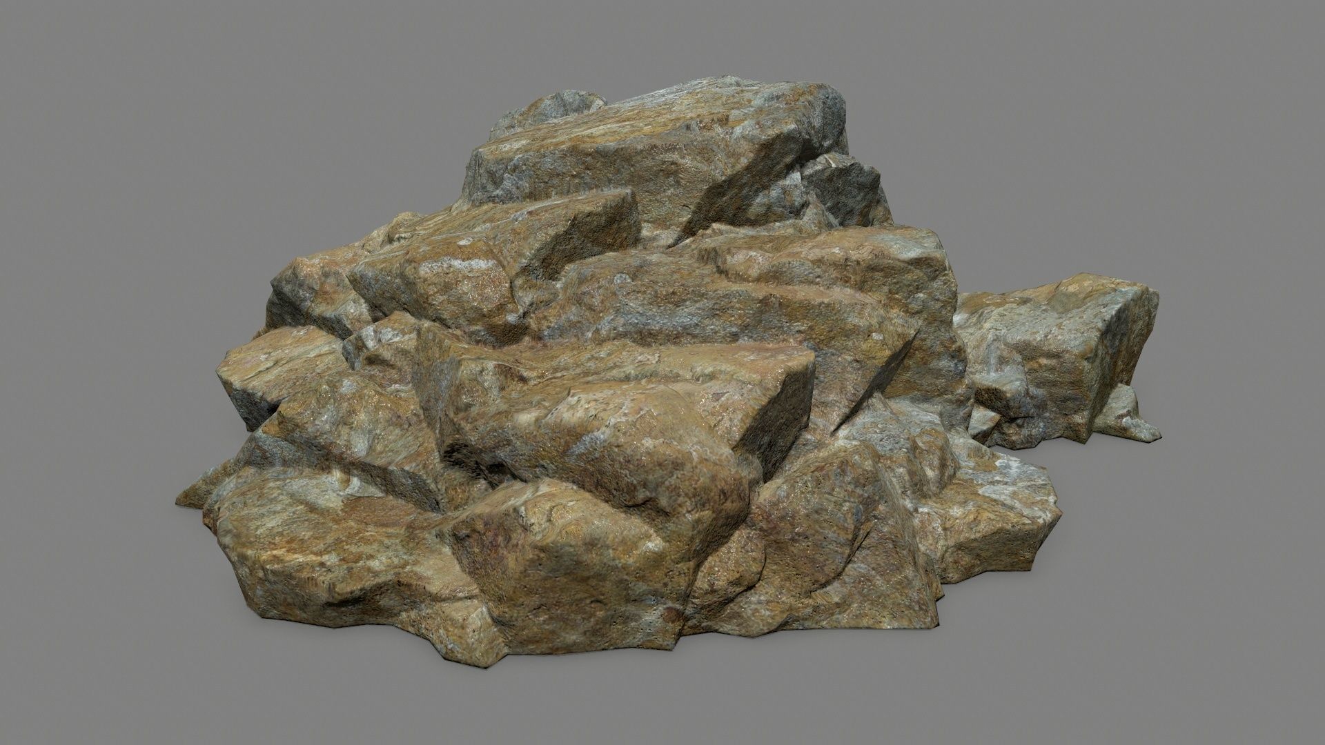 rocks rock Low-poly 3D model_36
