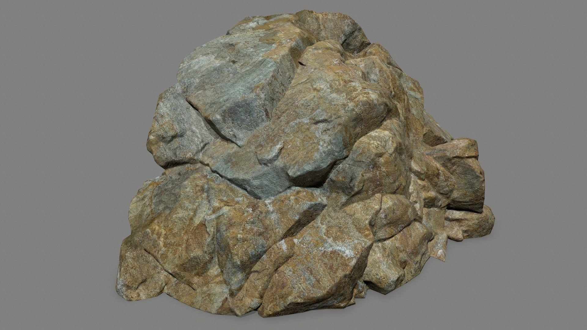 rocks rock Low-poly 3D model_10