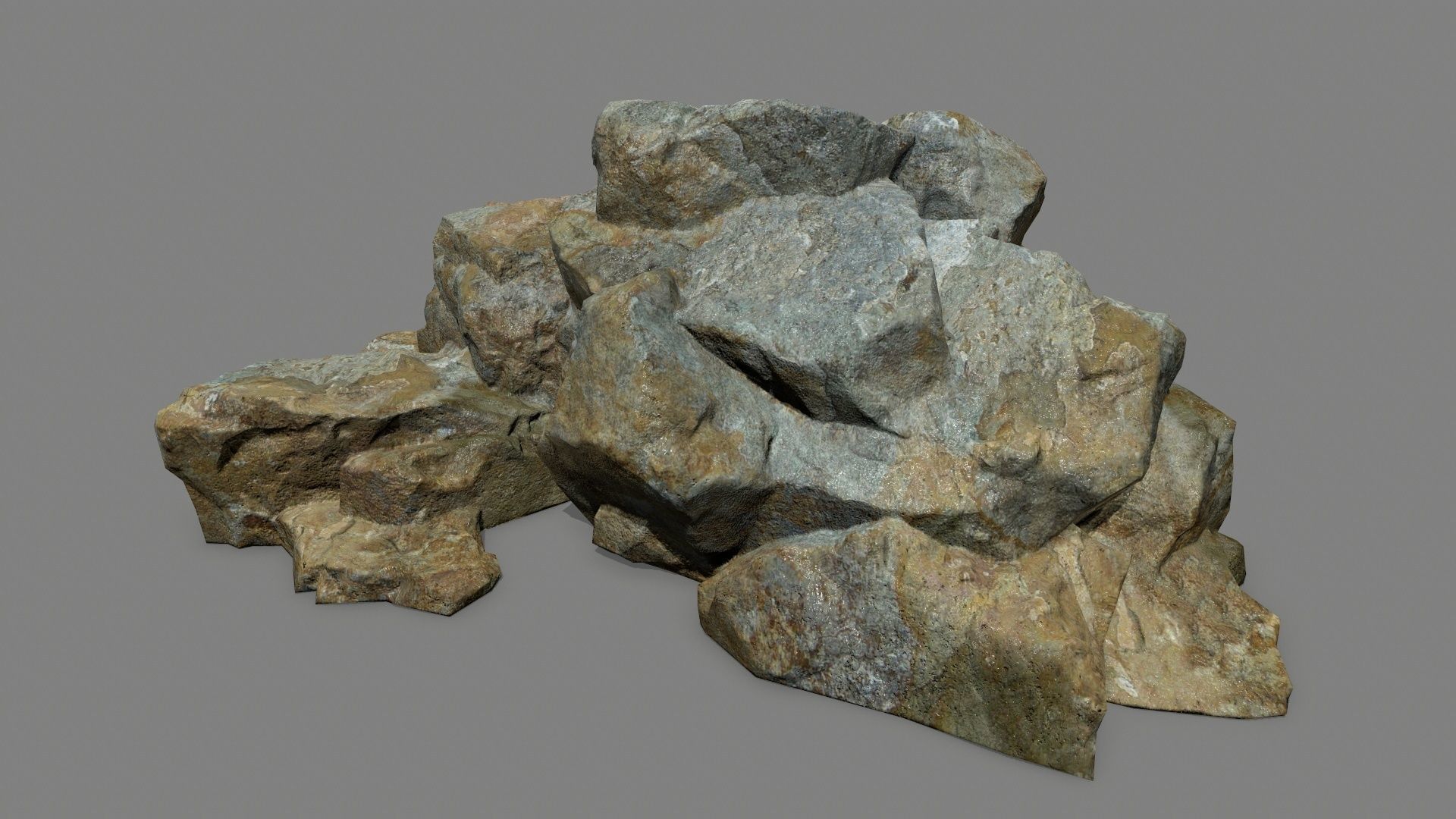 rocks rock Low-poly 3D model_15