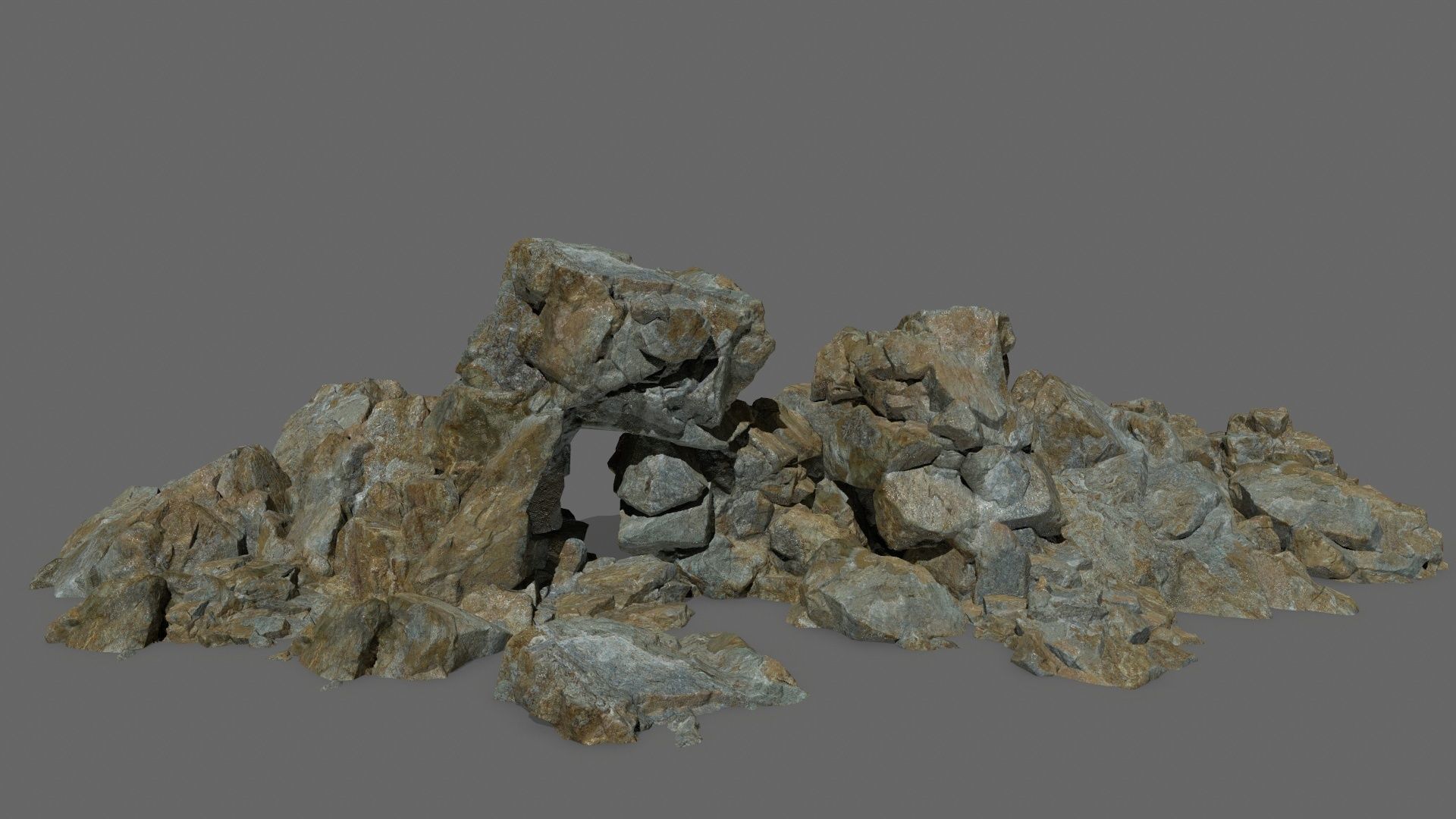 rocks rock Low-poly 3D model_1