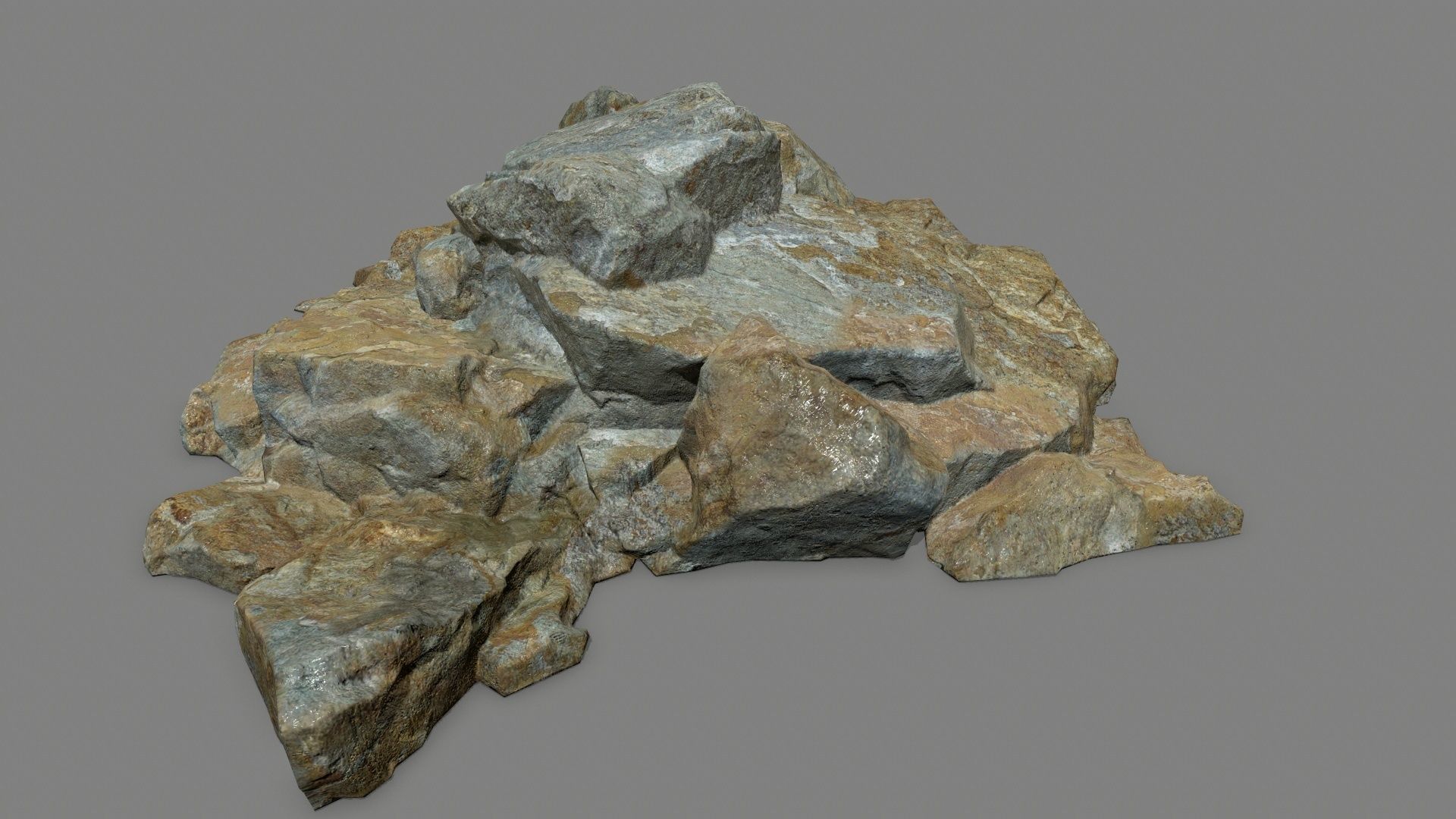rocks rock Low-poly 3D model_21