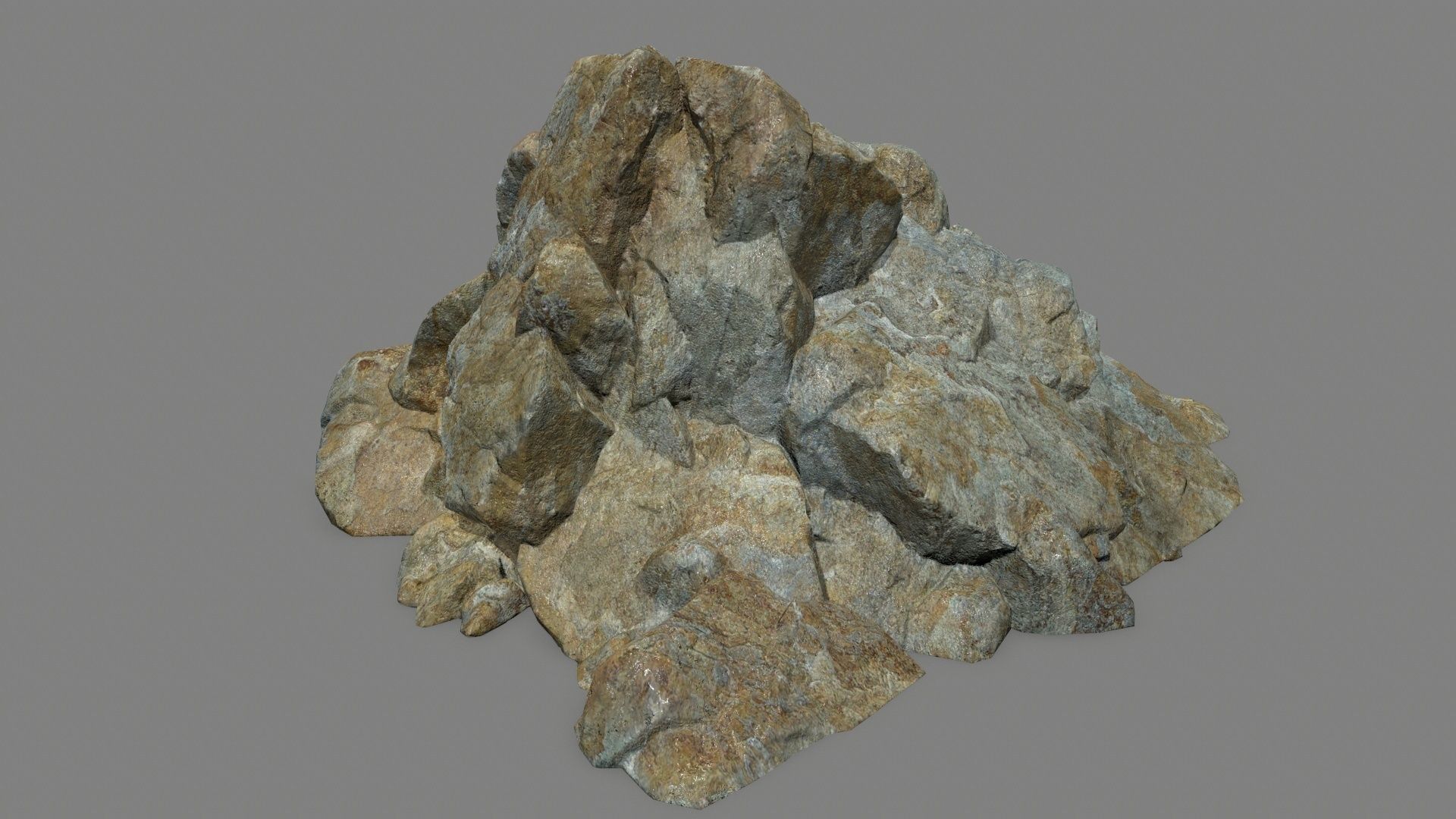 rocks rock Low-poly 3D model_12