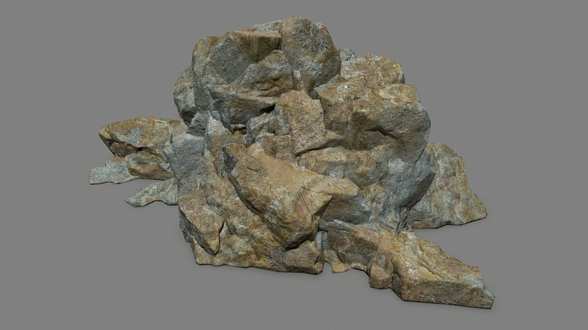 rocks rock Low-poly 3D model_6