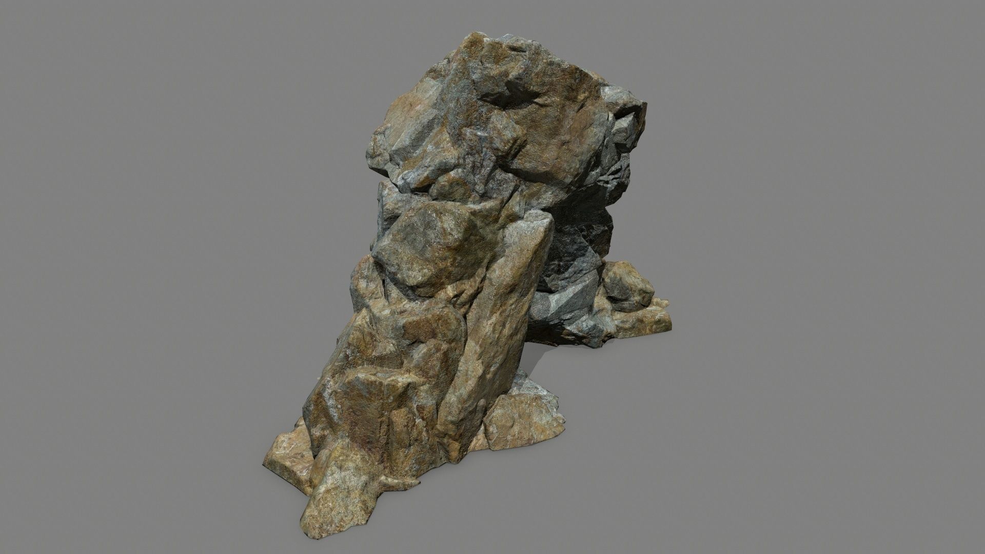 rocks rock Low-poly 3D model_17