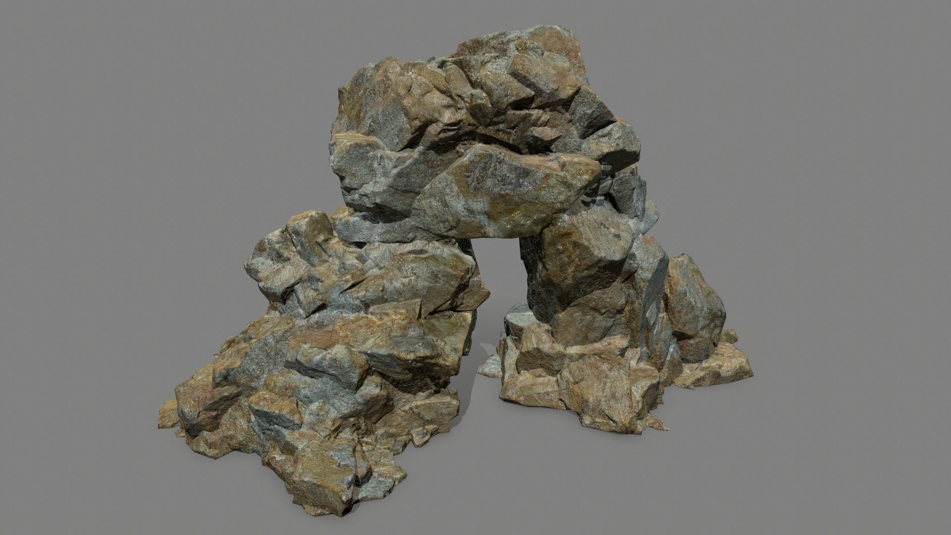 rocks rock Low-poly 3D model_19