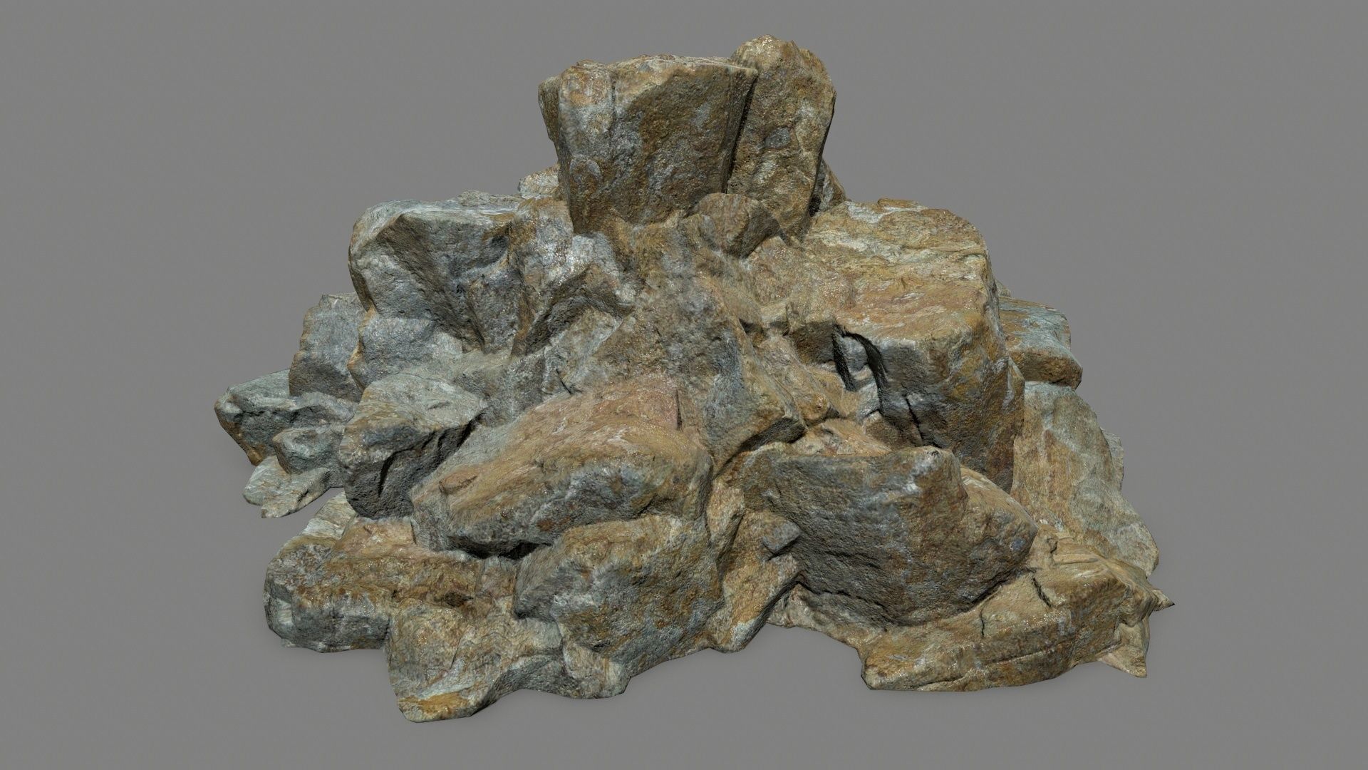 rocks rock Low-poly 3D model_38