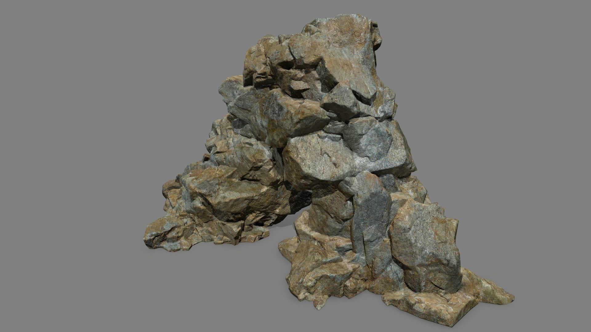 rocks rock Low-poly 3D model_18