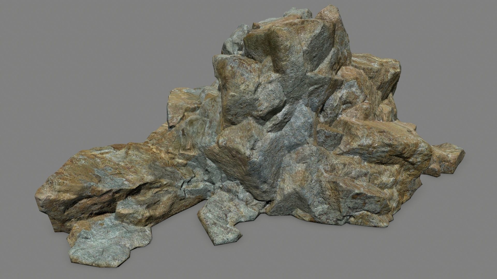 rocks rock Low-poly 3D model_5