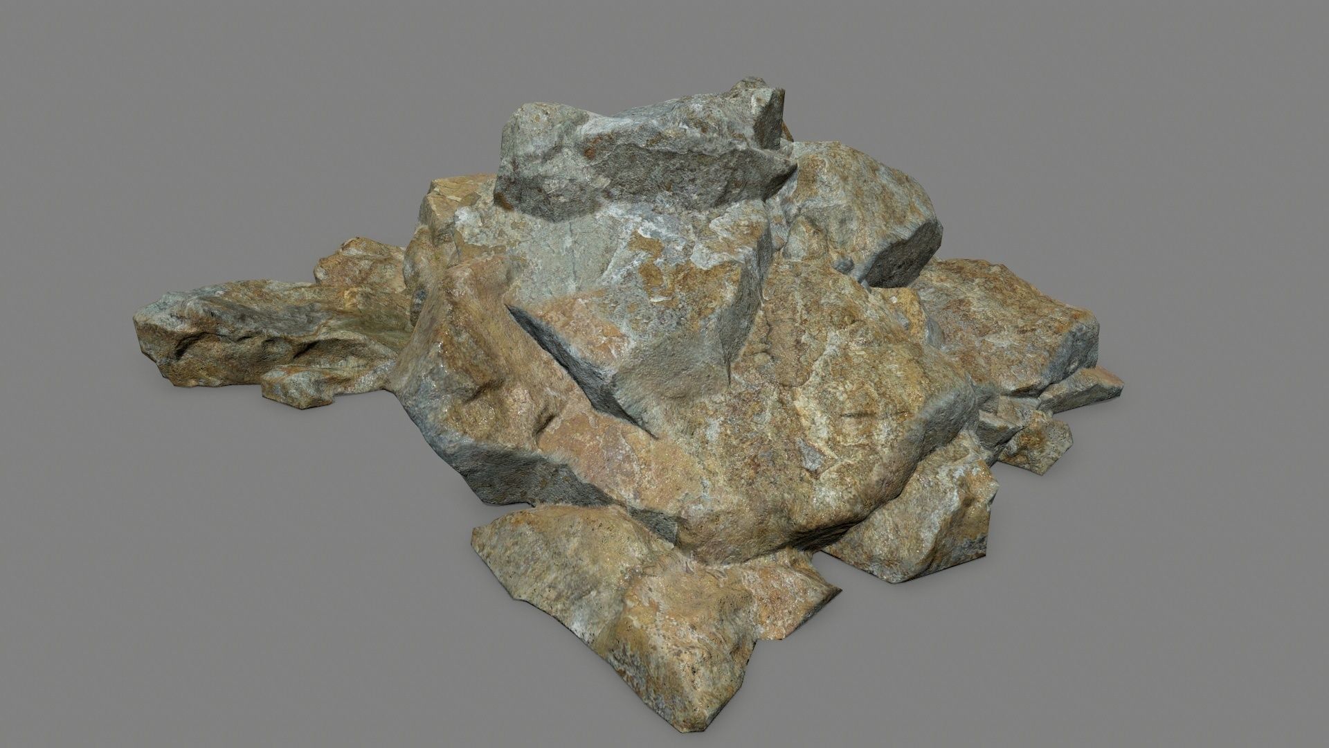 rocks rock Low-poly 3D model_22