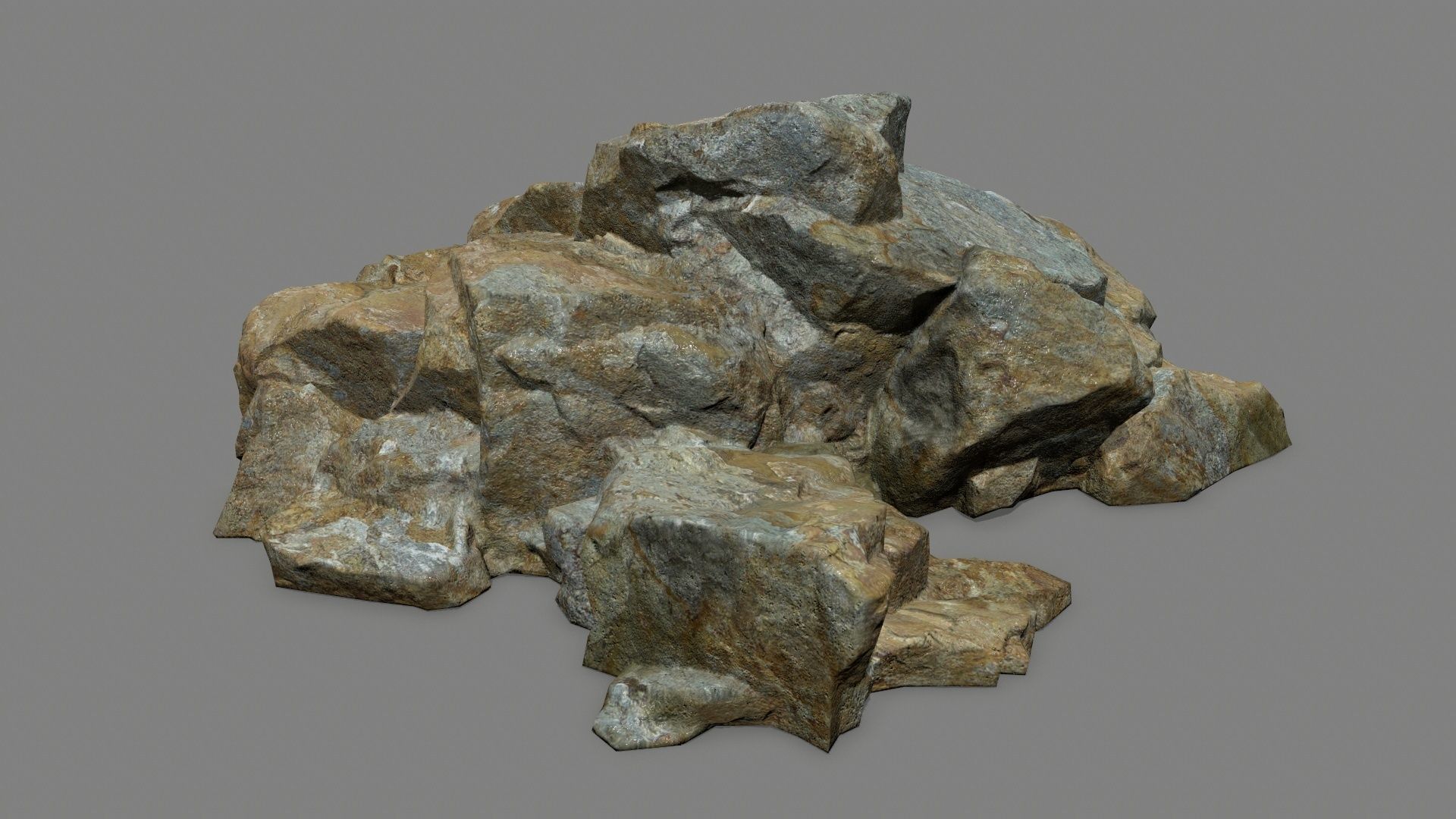 rocks rock Low-poly 3D model_4