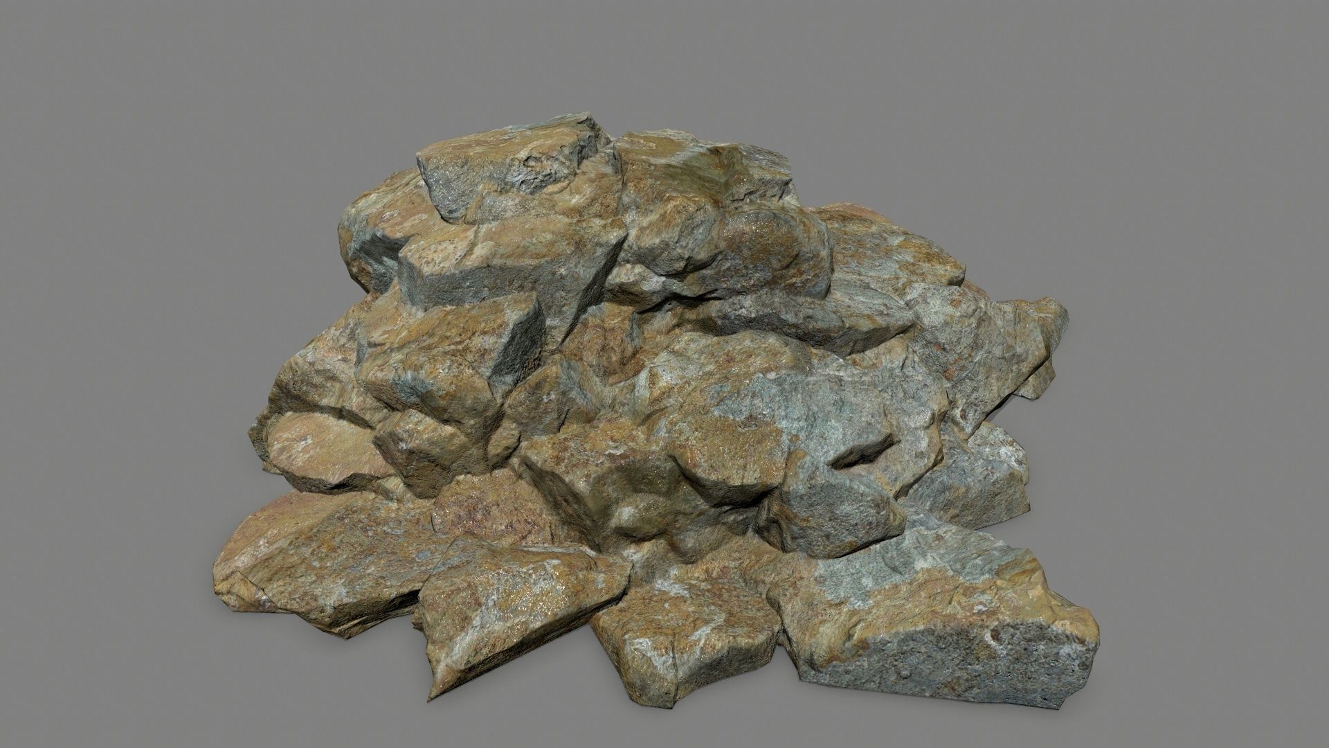 rocks rock Low-poly 3D model_25