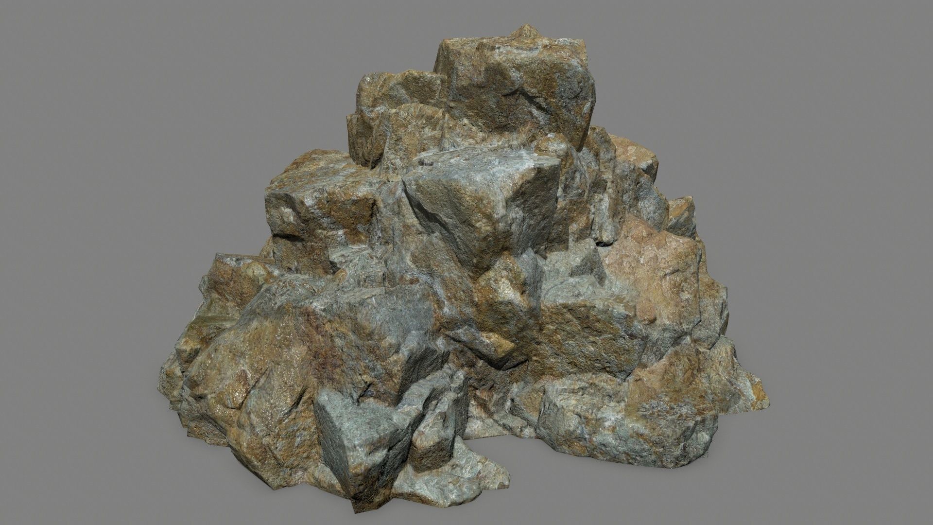 rocks rock Low-poly 3D model_39