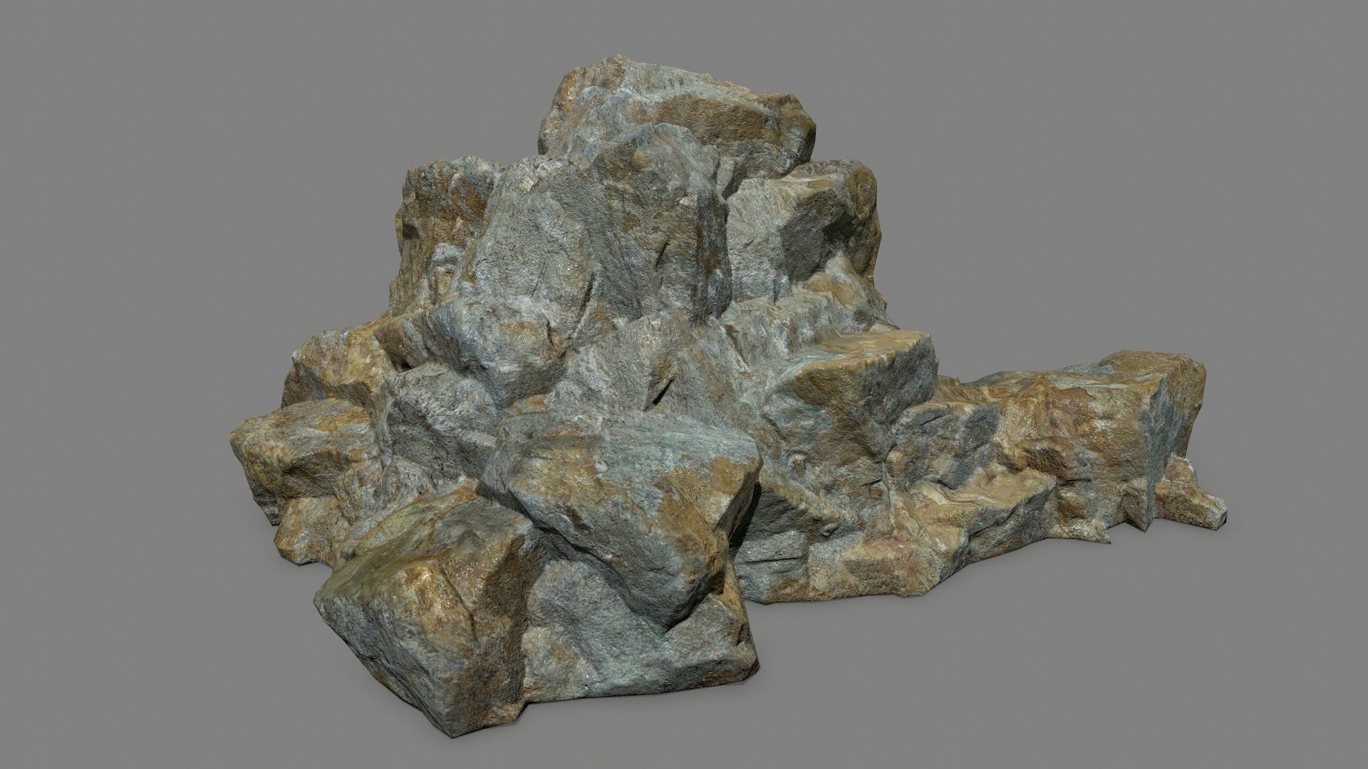 rocks rock Low-poly 3D model_40