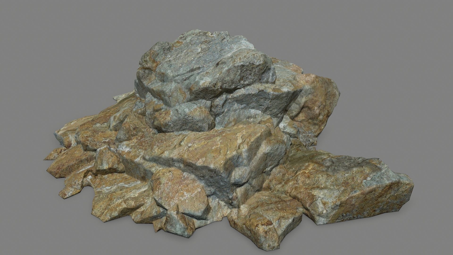 rocks rock Low-poly 3D model_20