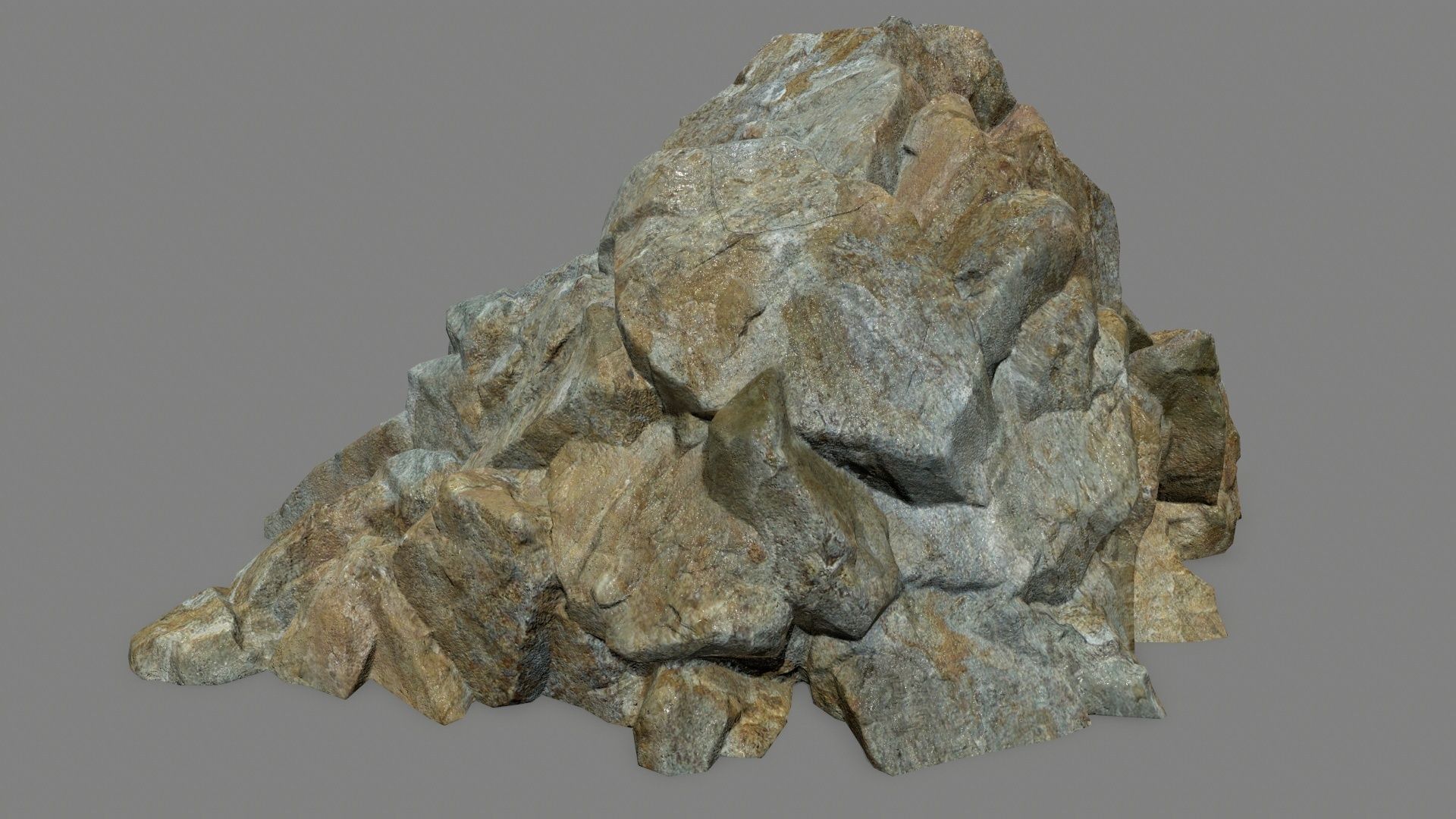 rocks rock Low-poly 3D model_14