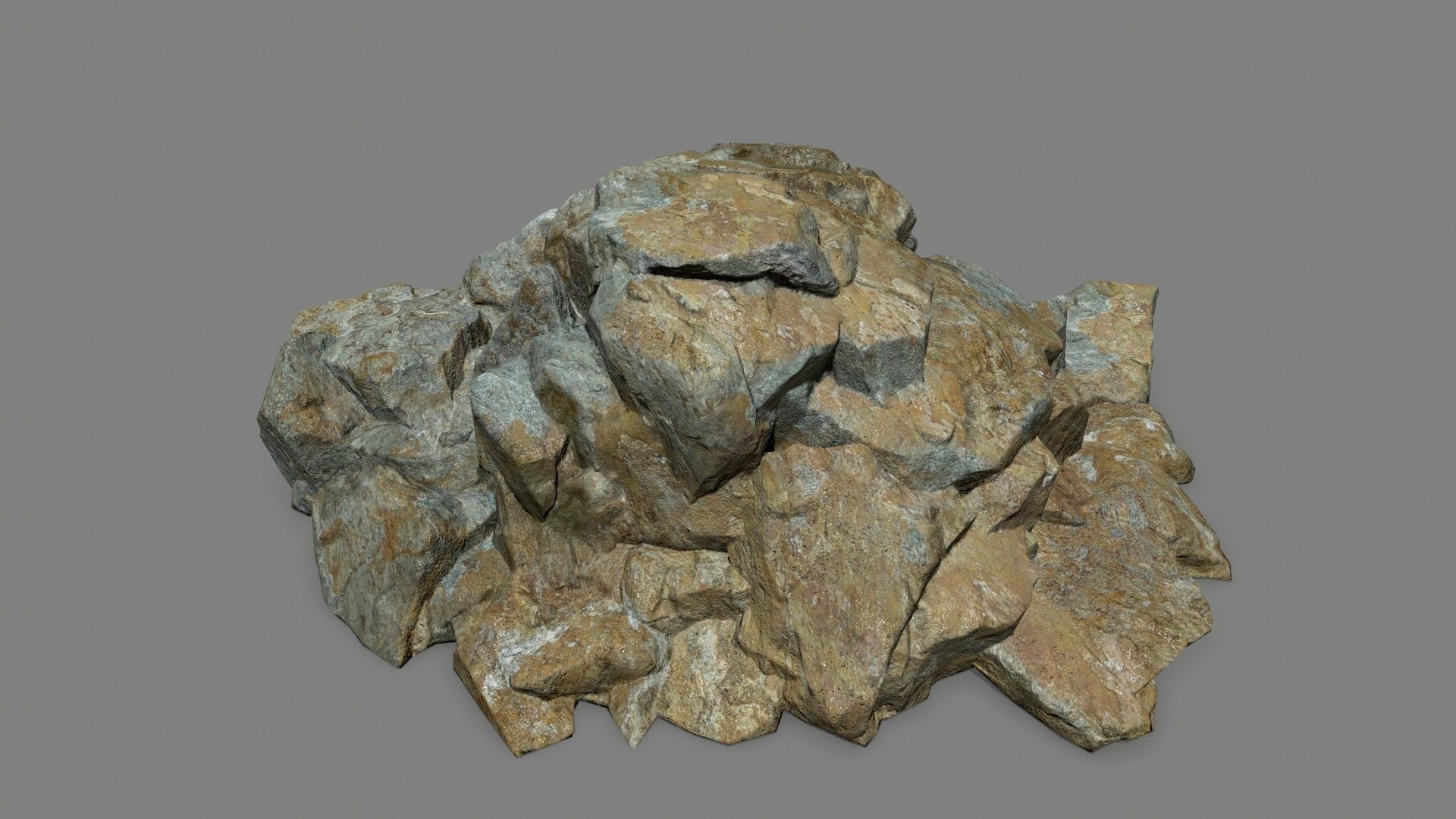 rocks rock Low-poly 3D model_27