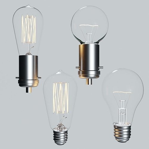 Clear Light Bulbs 3D model