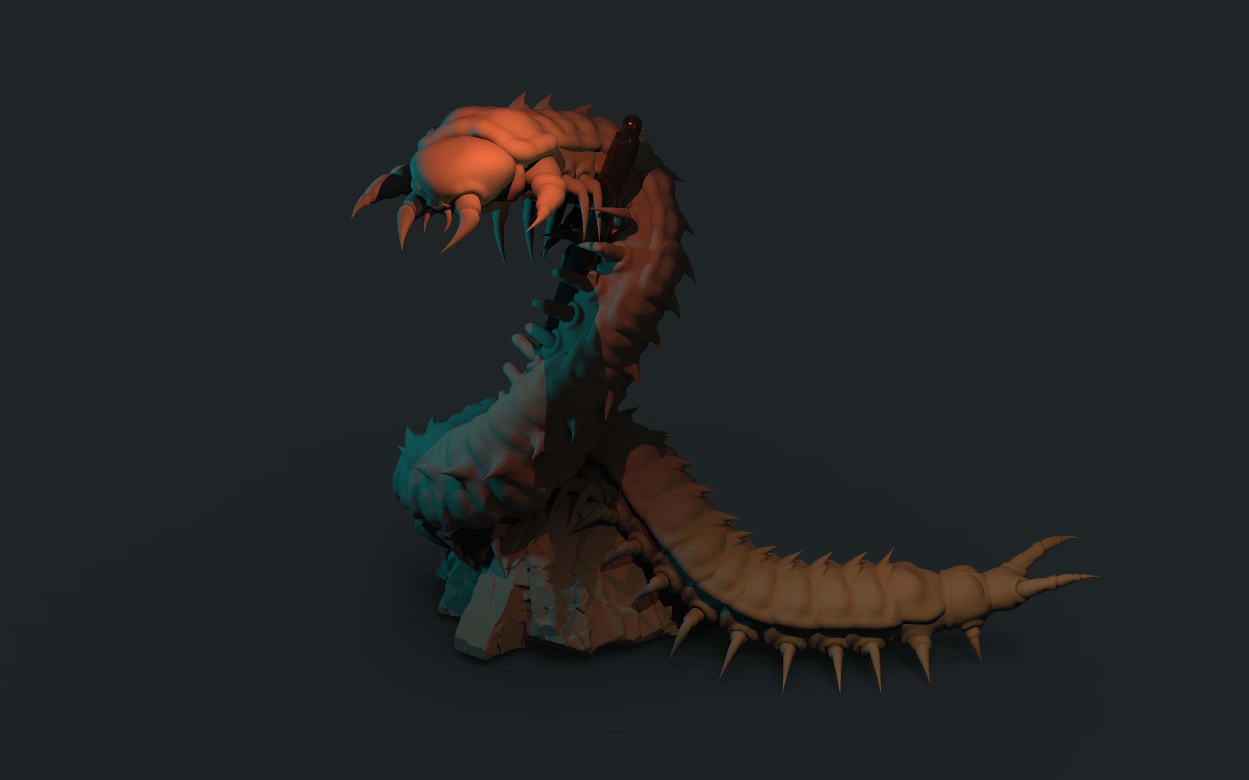 Centepide pen stand 3D print model_7