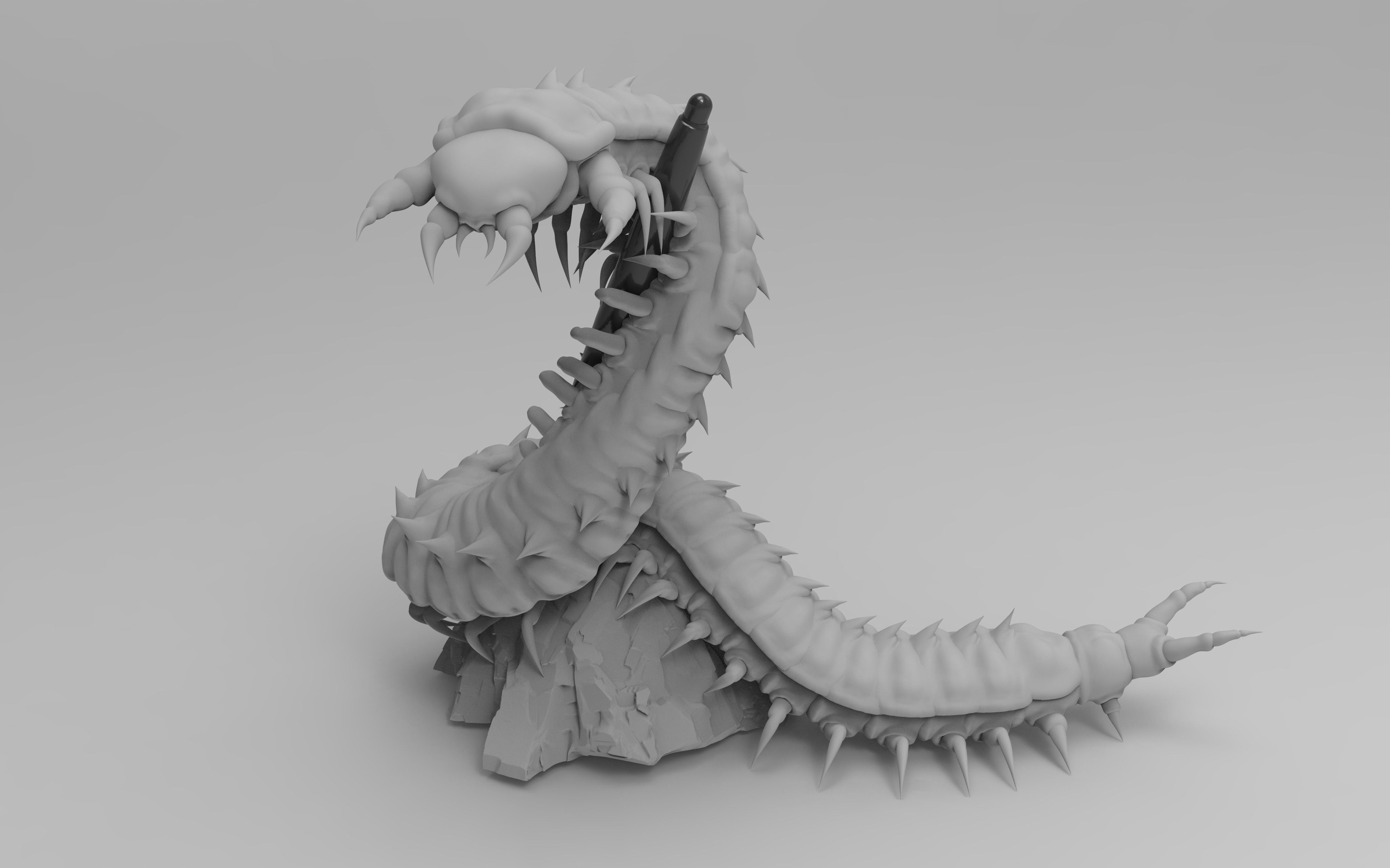 Centepide pen stand 3D print model_2