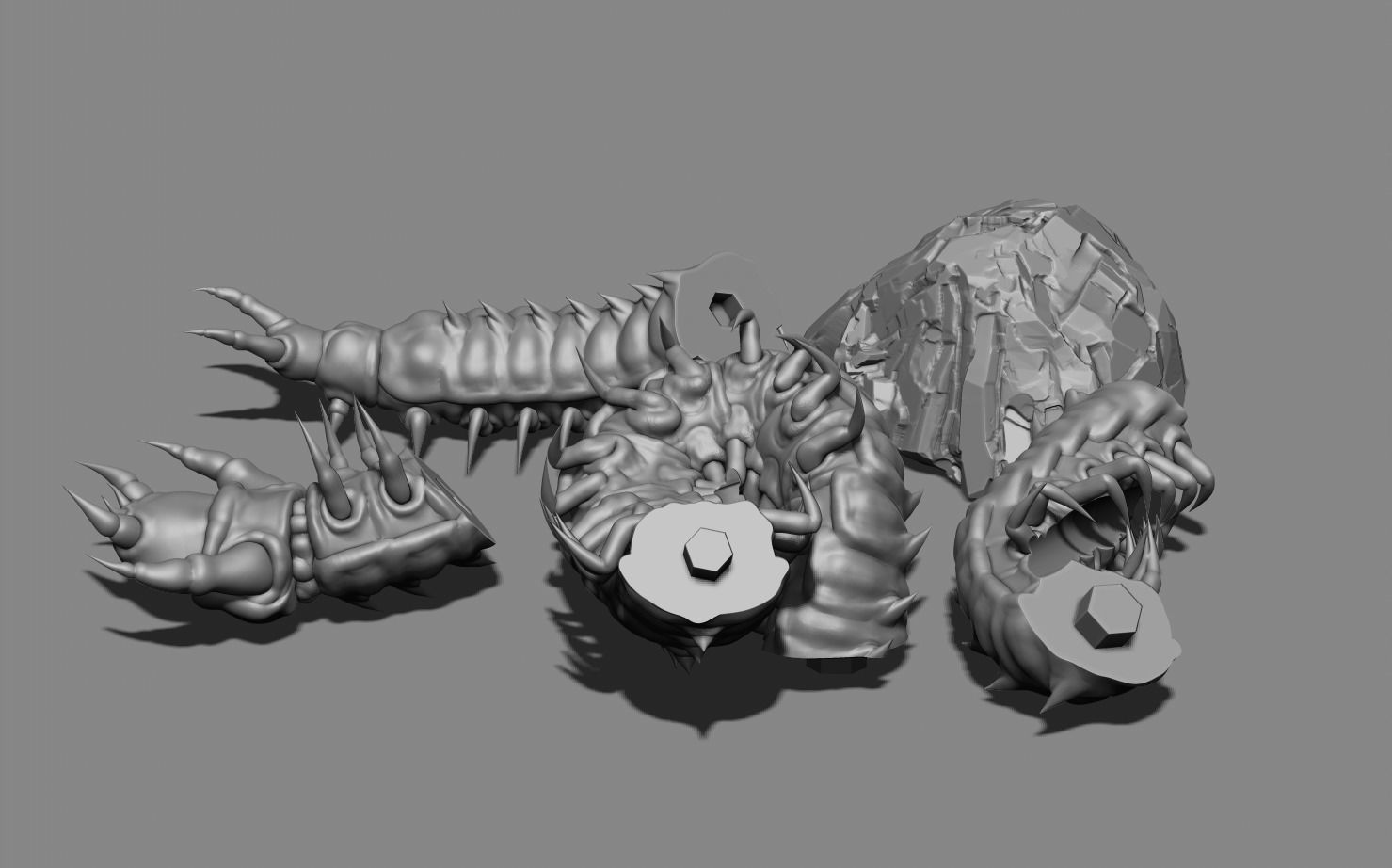 Centepide pen stand 3D print model_6