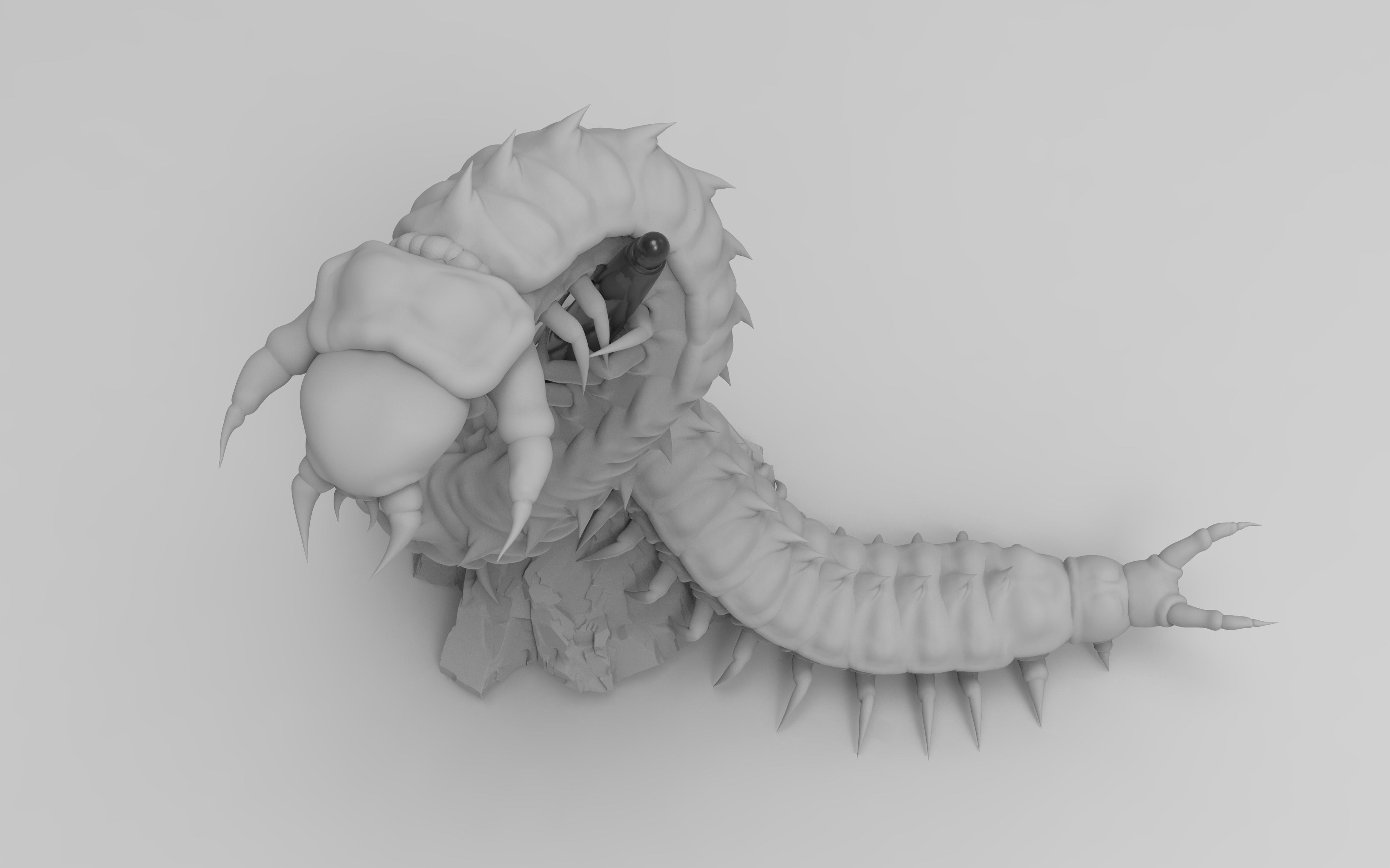 Centepide pen stand 3D print model_8