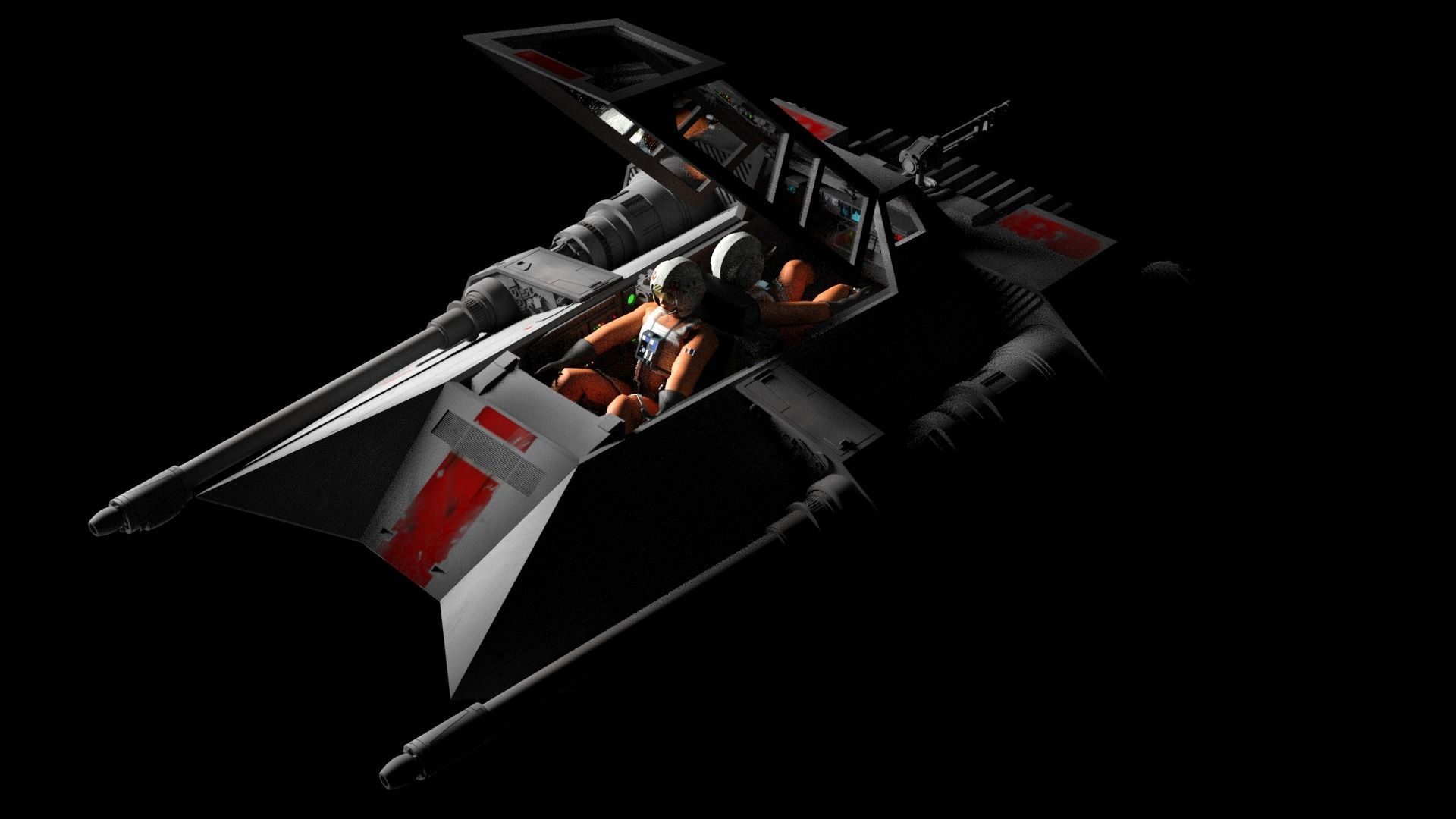 Star Wars Rebel Snowspeeder 3D model Free 3D model_9