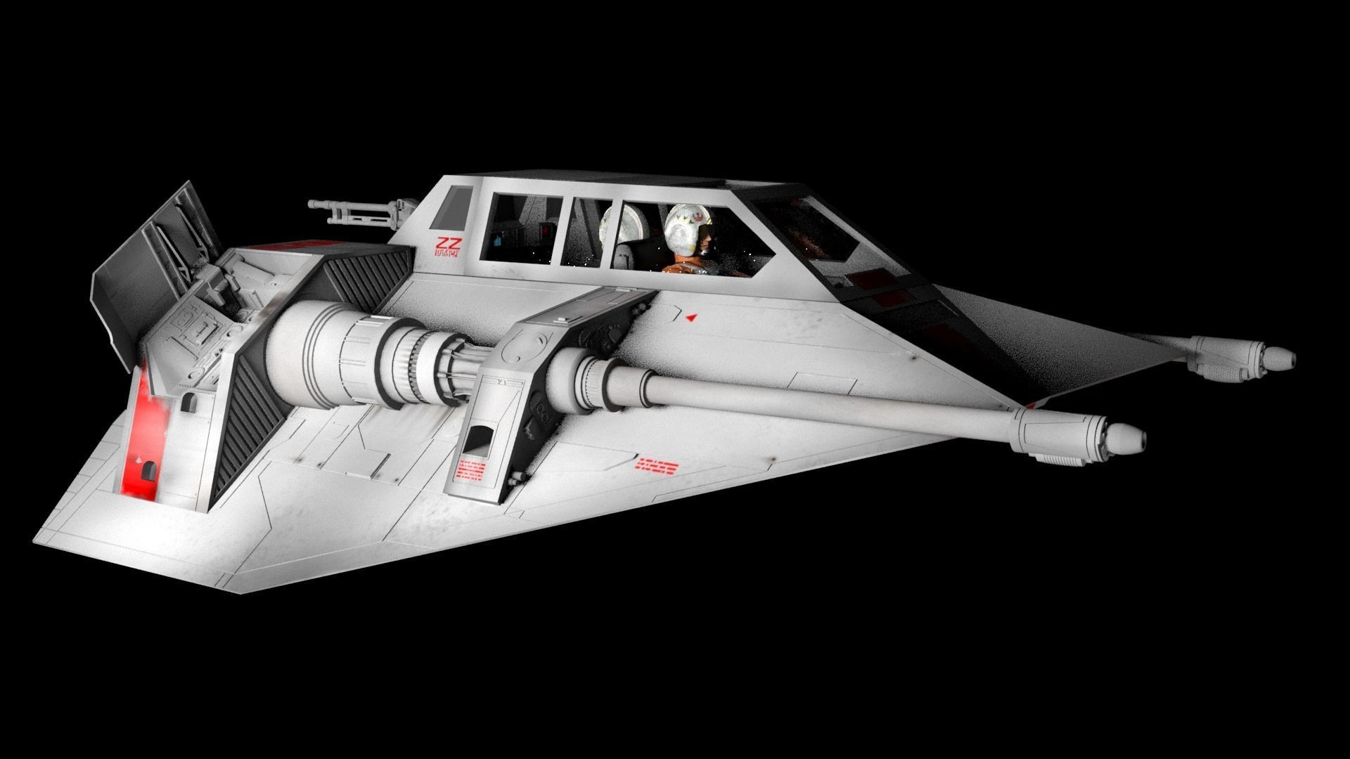 Star Wars Rebel Snowspeeder 3D model Free 3D model_7