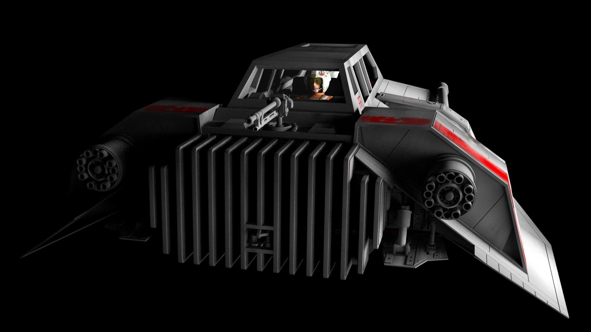 Star Wars Rebel Snowspeeder 3D model Free 3D model_2