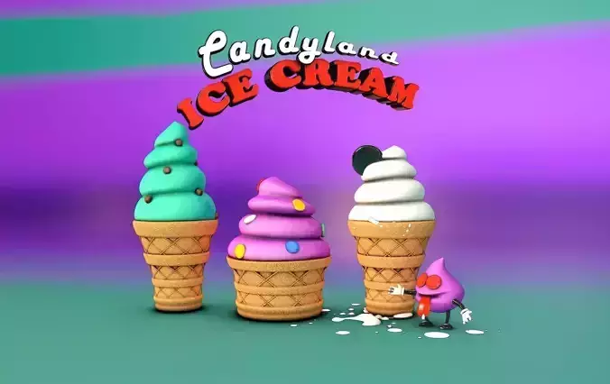Ice Cream Candy 3D model