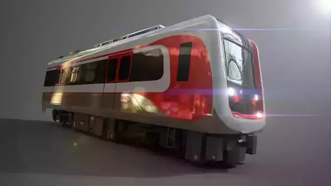 LRT Jakarta Velodrome Jakpro 3D Model AR VR Ready Low-poly 3D model