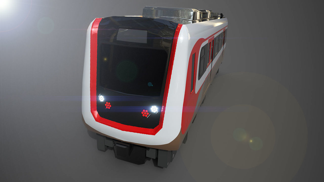 LRT Jakarta Velodrome Jakpro 3D Model AR VR Ready Low-poly 3D model_5