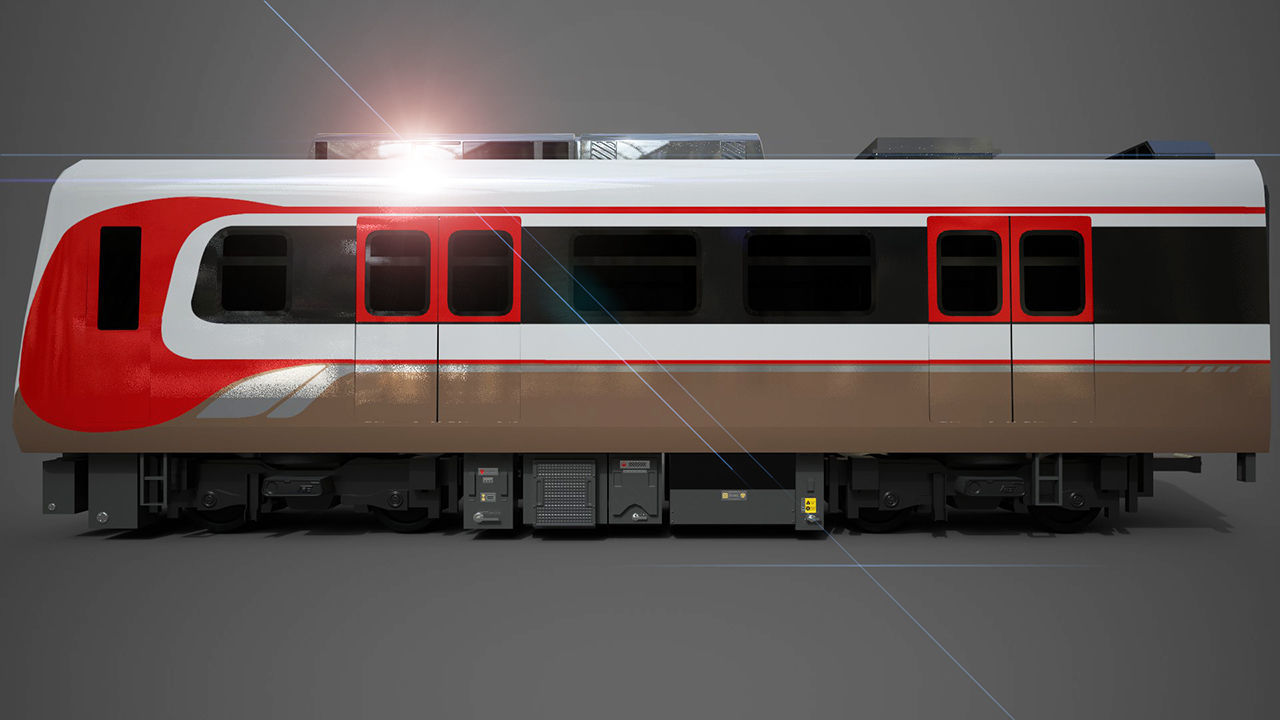 LRT Jakarta Velodrome Jakpro 3D Model AR VR Ready Low-poly 3D model_2