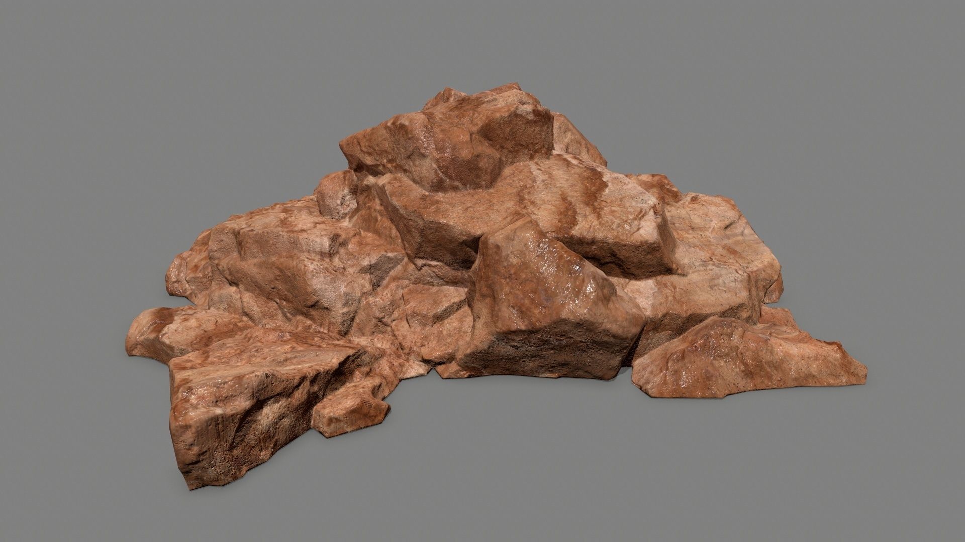rocks rock Low-poly 3D model_22