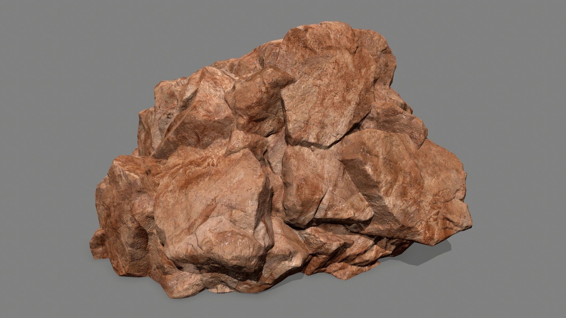 rocks rock Low-poly 3D model_7
