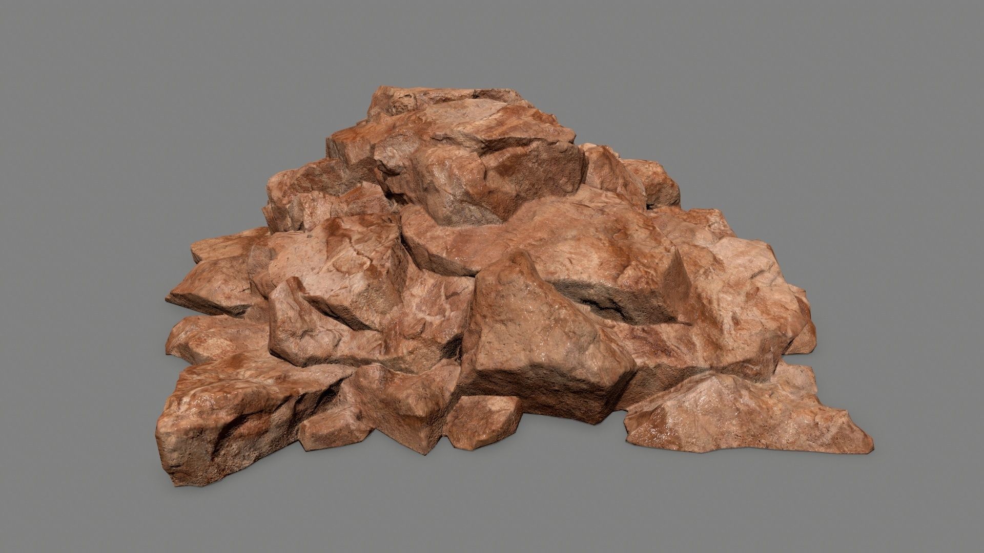 rocks rock Low-poly 3D model_27