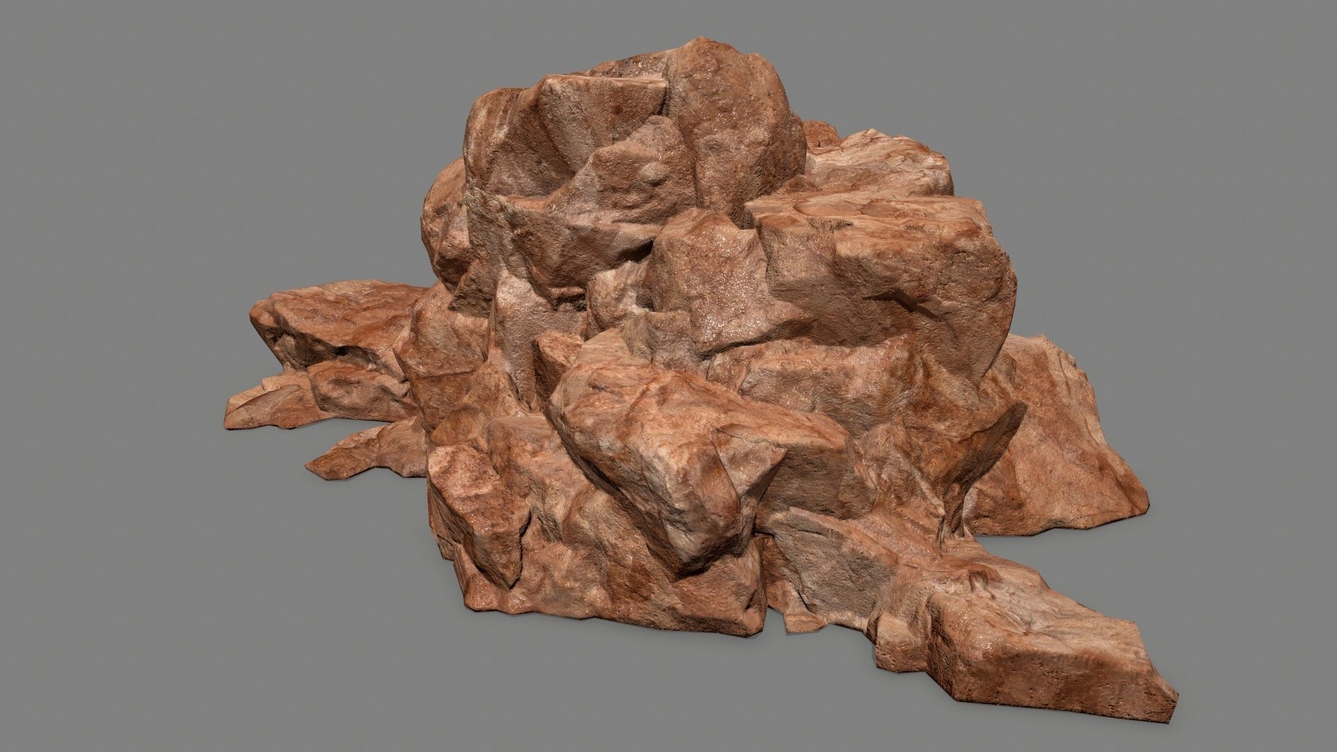 rocks rock Low-poly 3D model_6