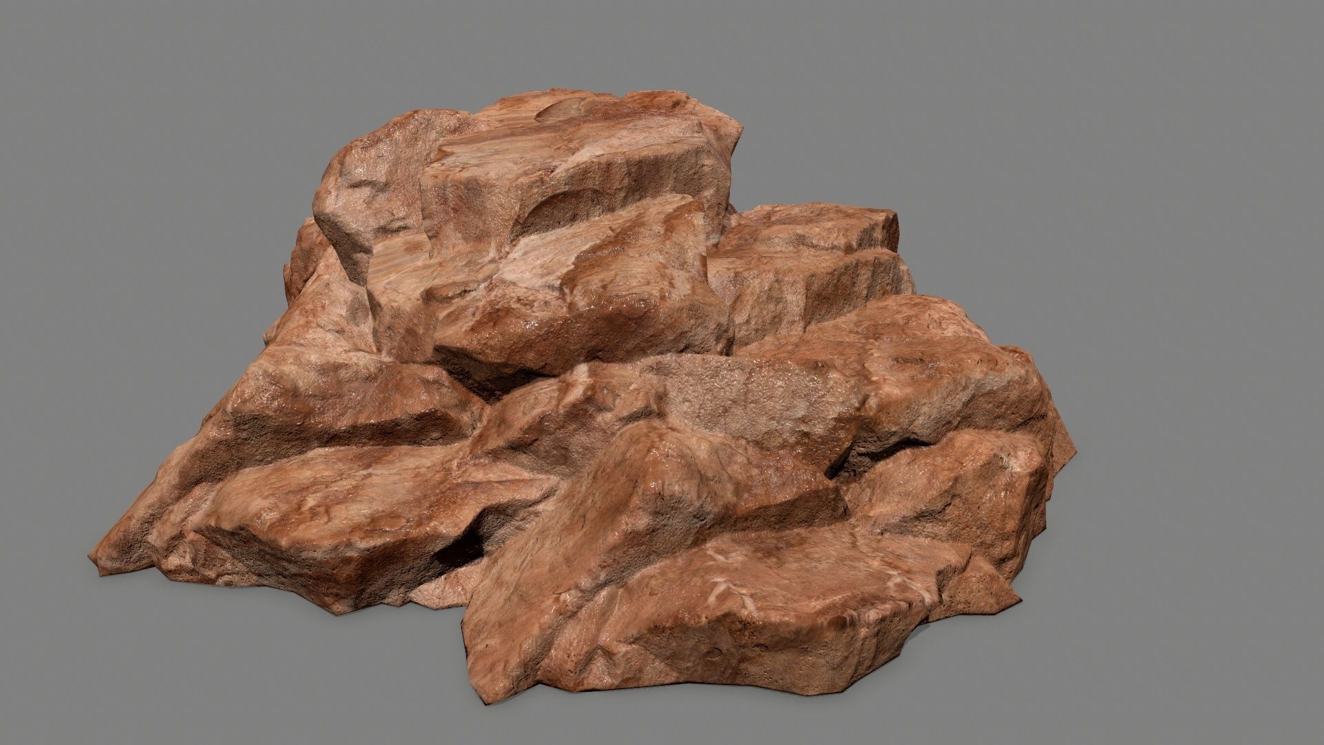 rocks rock Low-poly 3D model_34