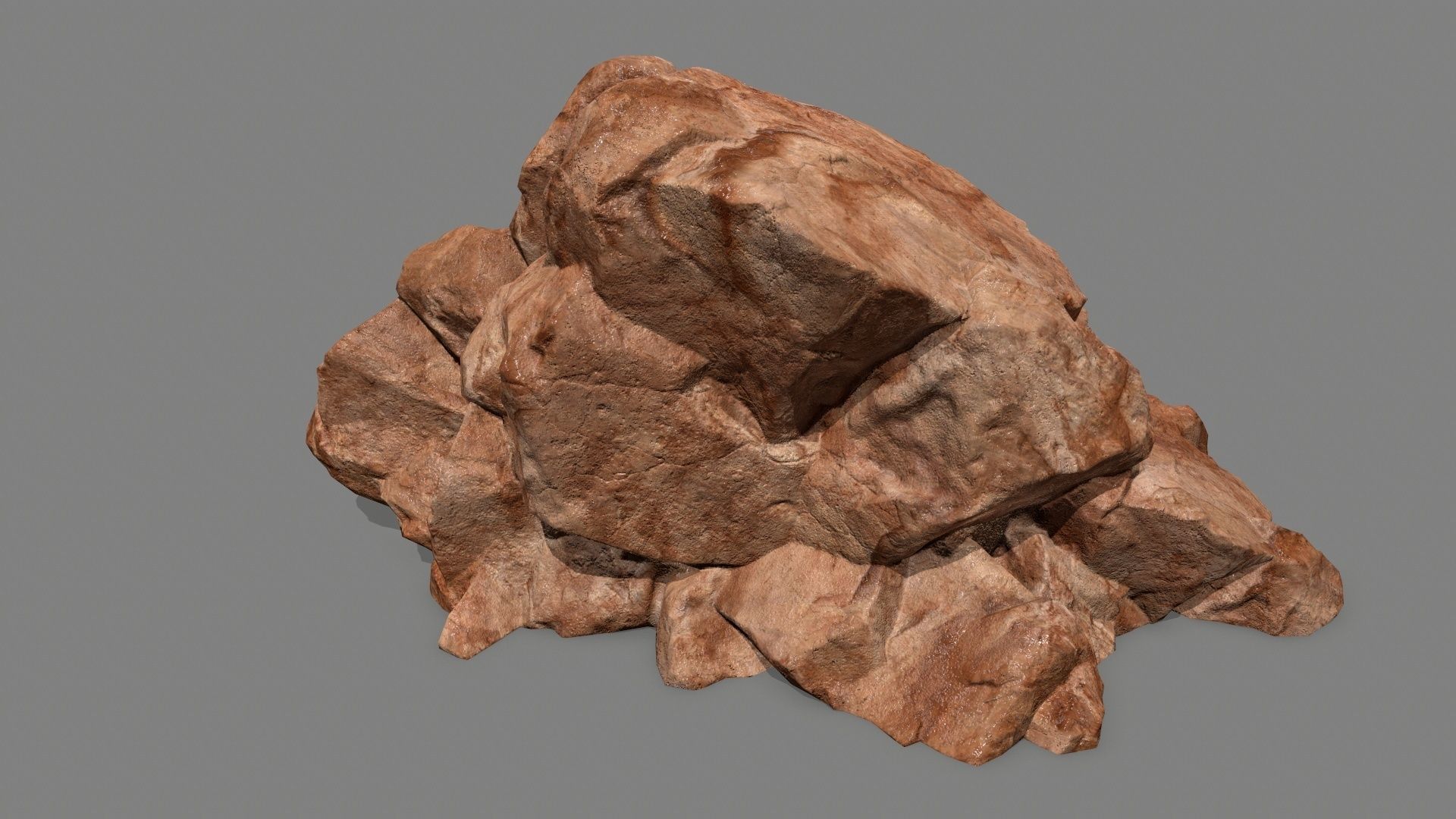 rocks rock Low-poly 3D model_9