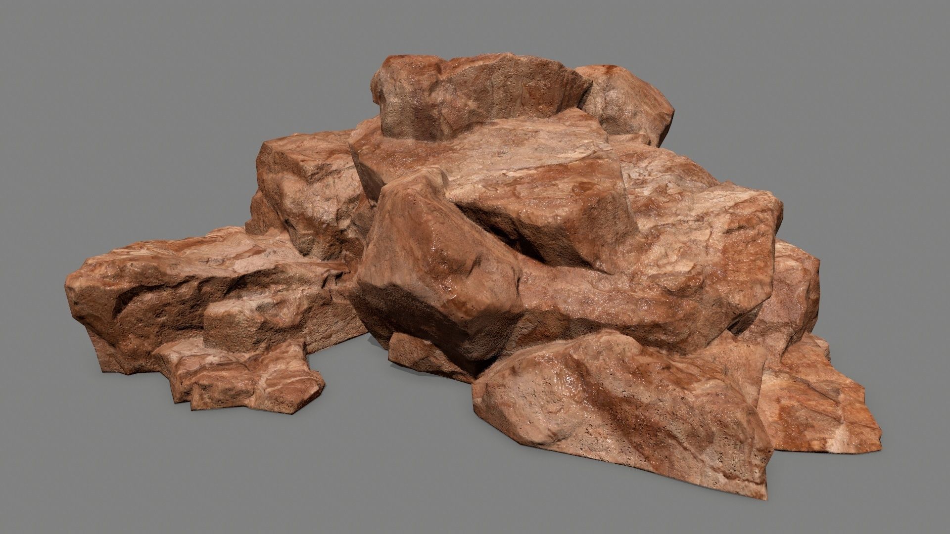 rocks rock Low-poly 3D model_15