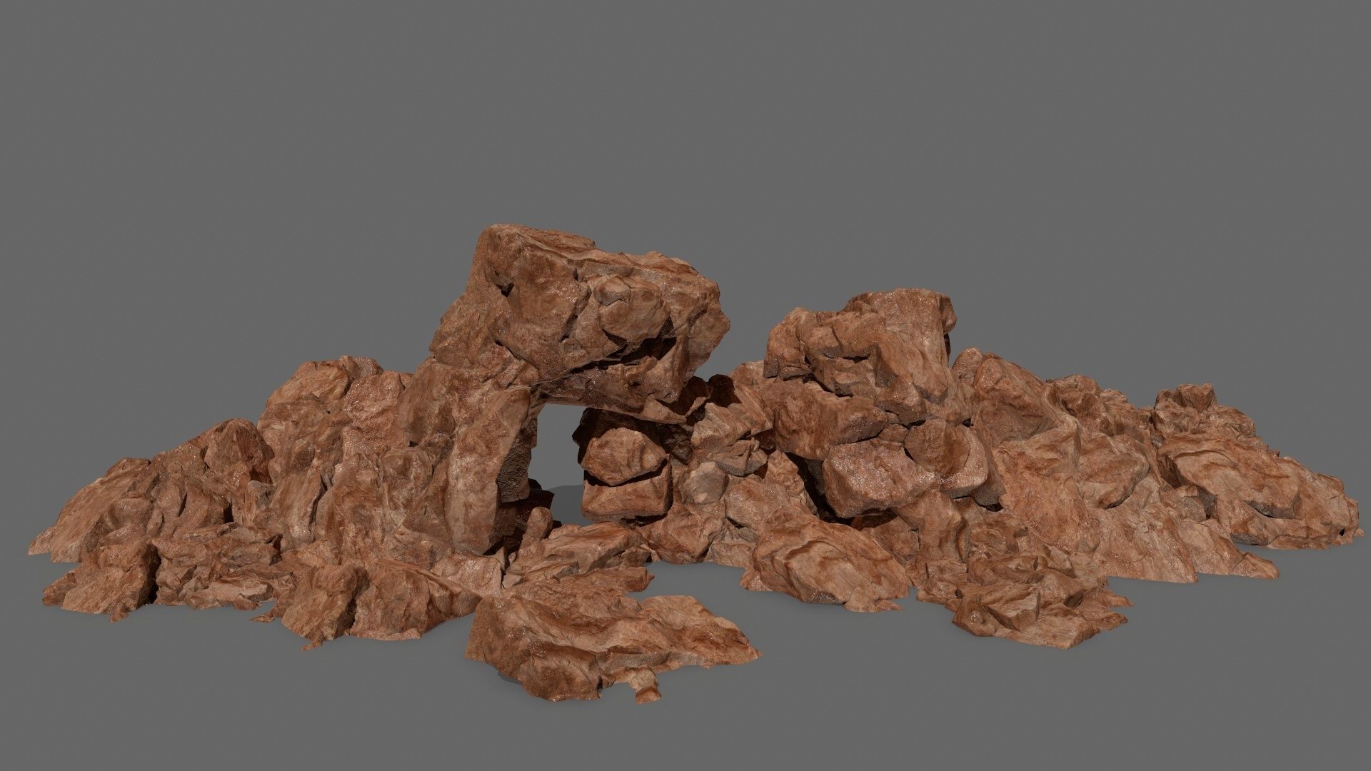rocks rock Low-poly 3D model_1