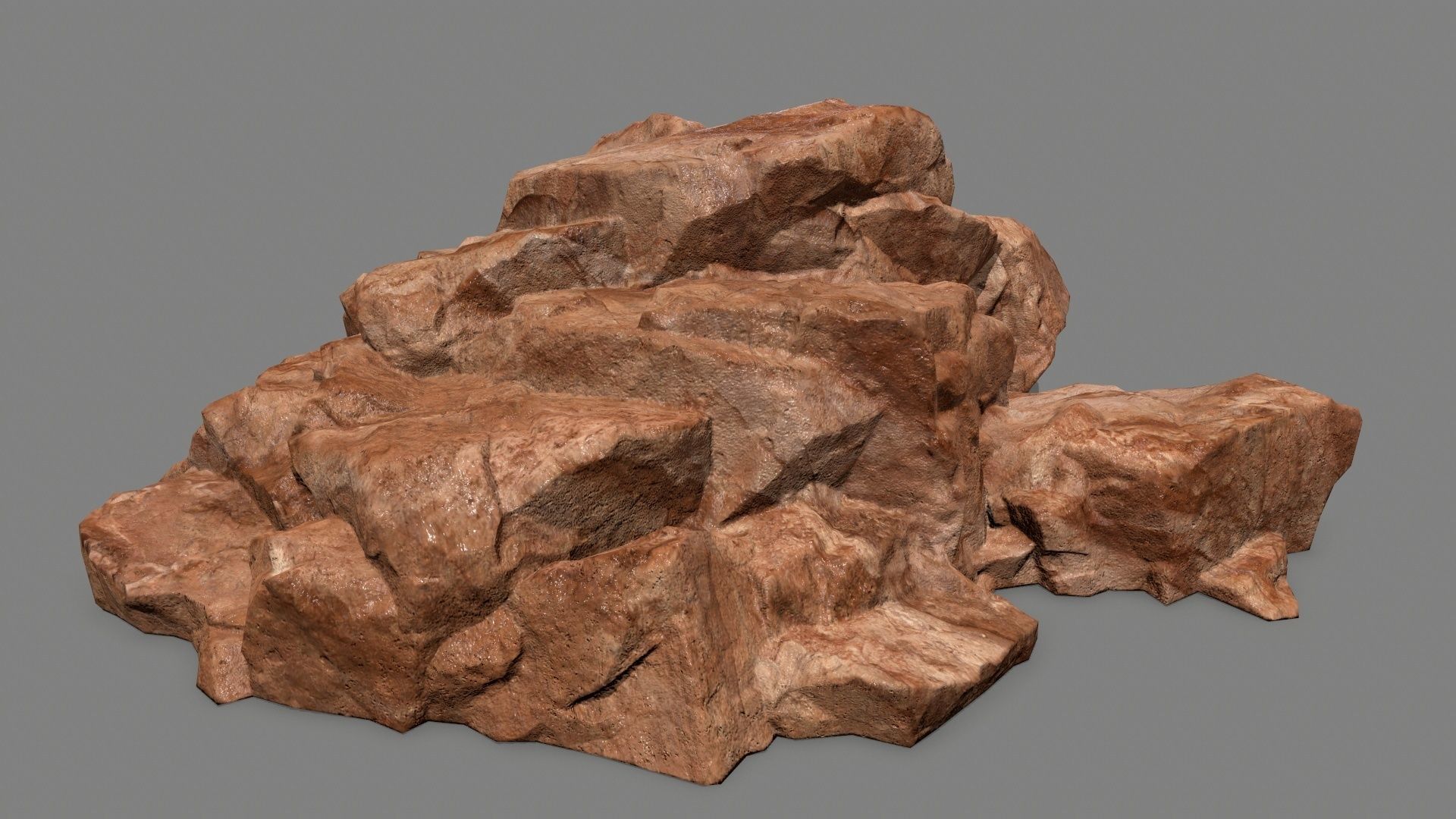 rocks rock Low-poly 3D model_35