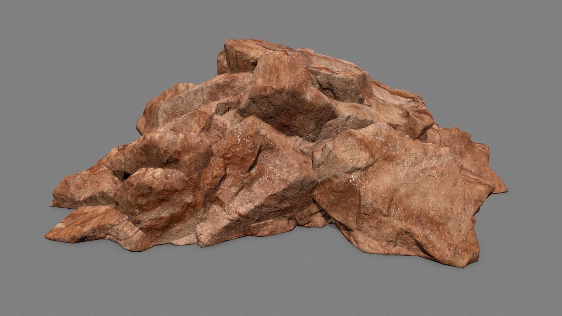 rocks rock Low-poly 3D model_26