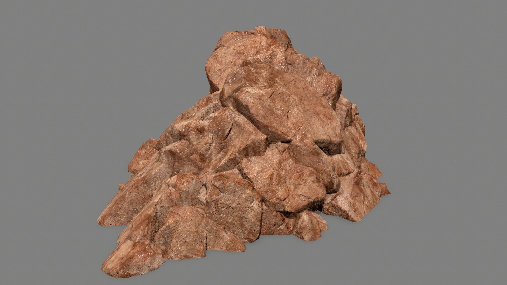 rocks rock Low-poly 3D model_16
