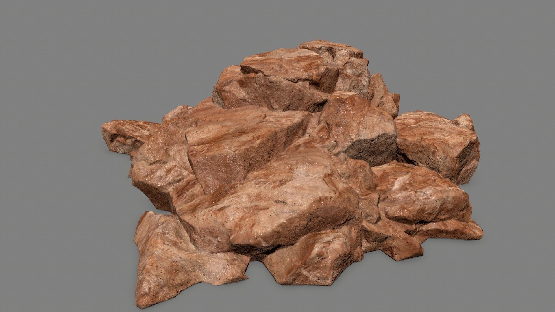 rocks rock Low-poly 3D model_25