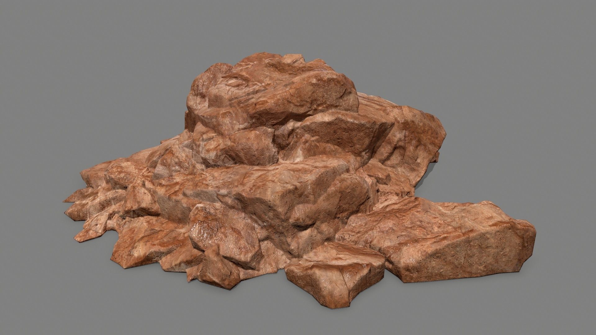 rocks rock Low-poly 3D model_21